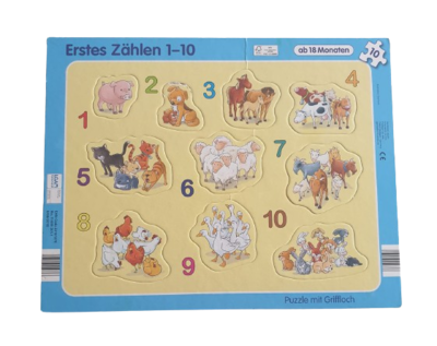 Innovakids Grifflochpuzzle Erstes Zählen 1-10 ab 18 Monate 10 Teile