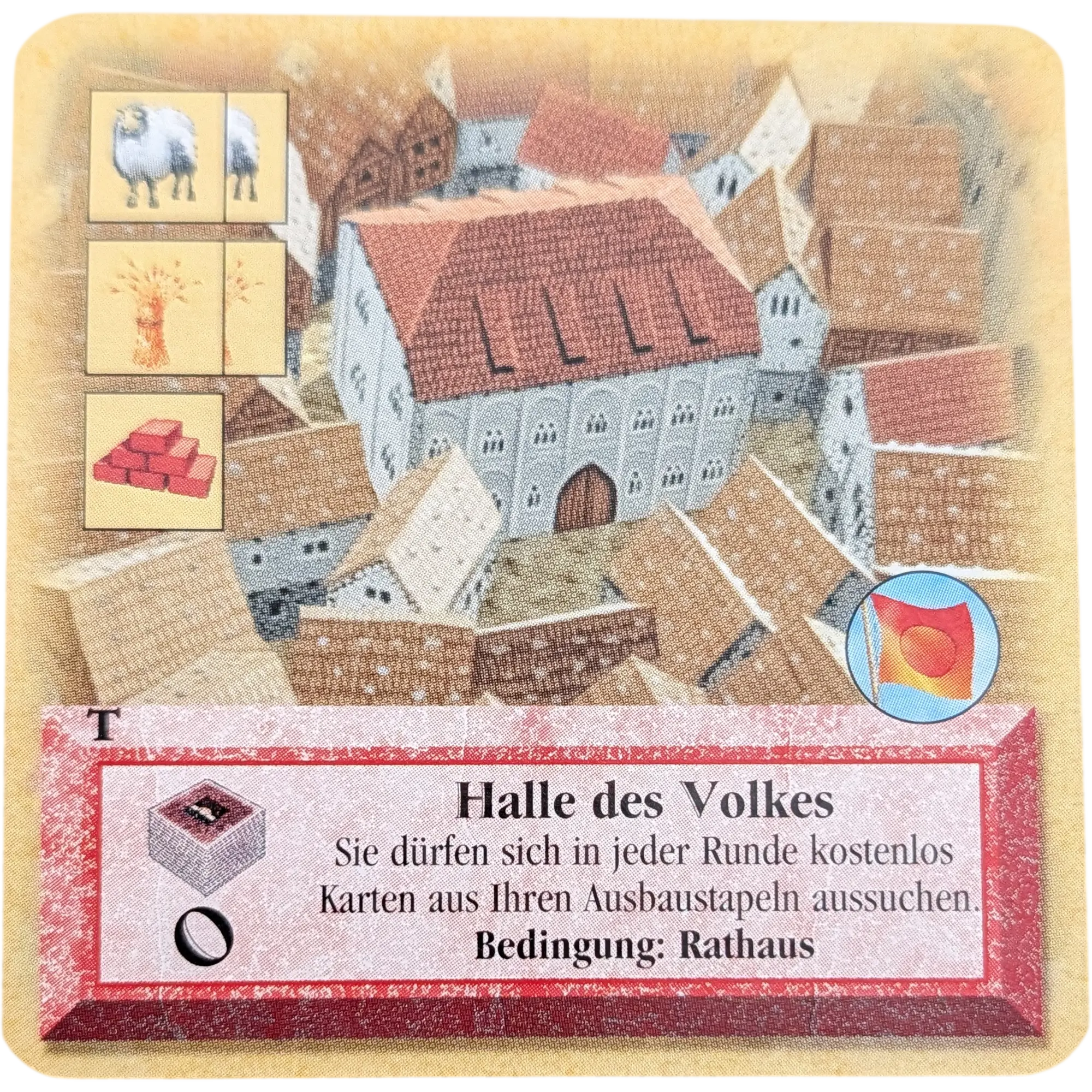 Kosmos Catan das Turnierset zum Kartenspiel Ersatzteile Karte Rot Halle des Volkes