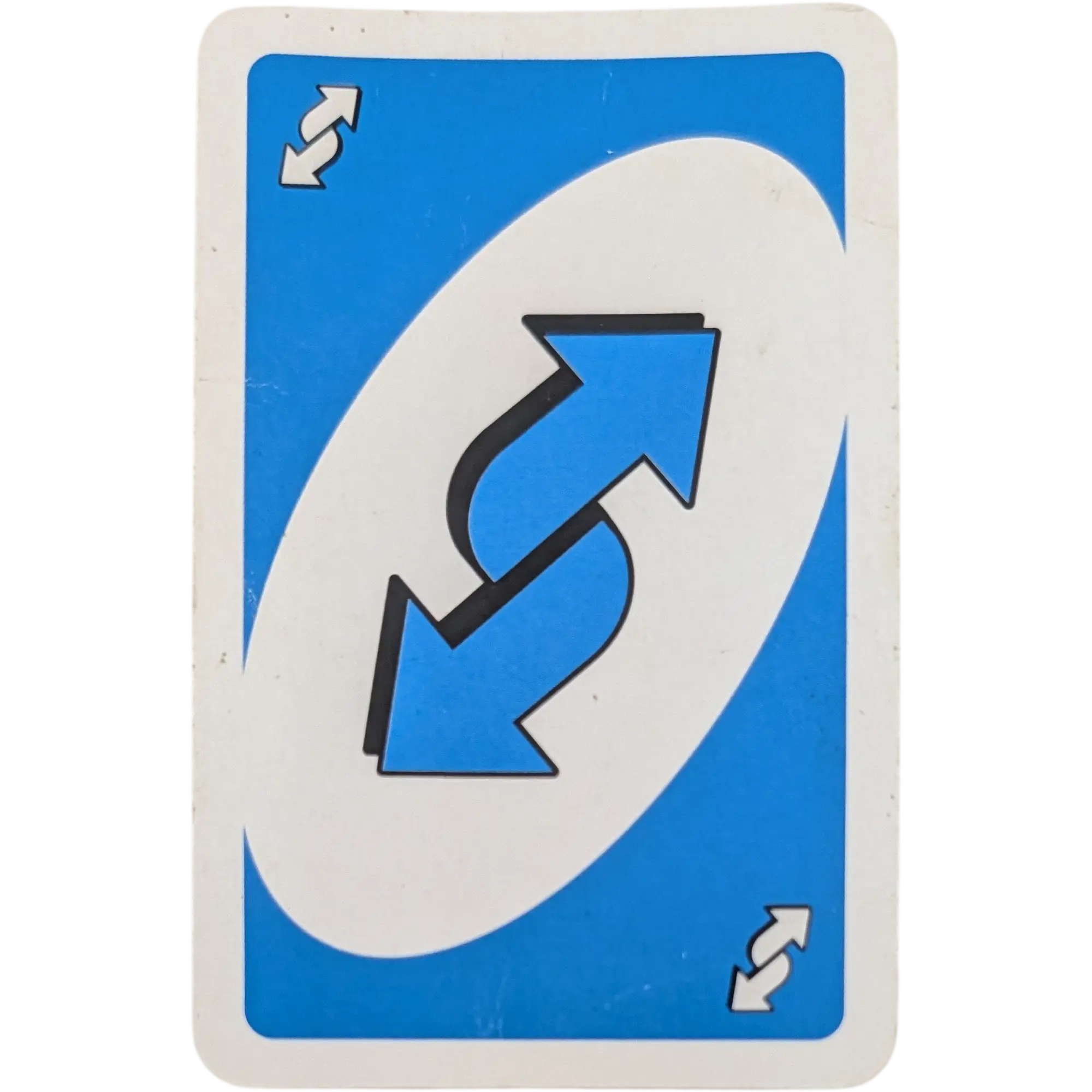 Mattel Uno Ersatzkarte Pfeile Richtungswechsler Blau
