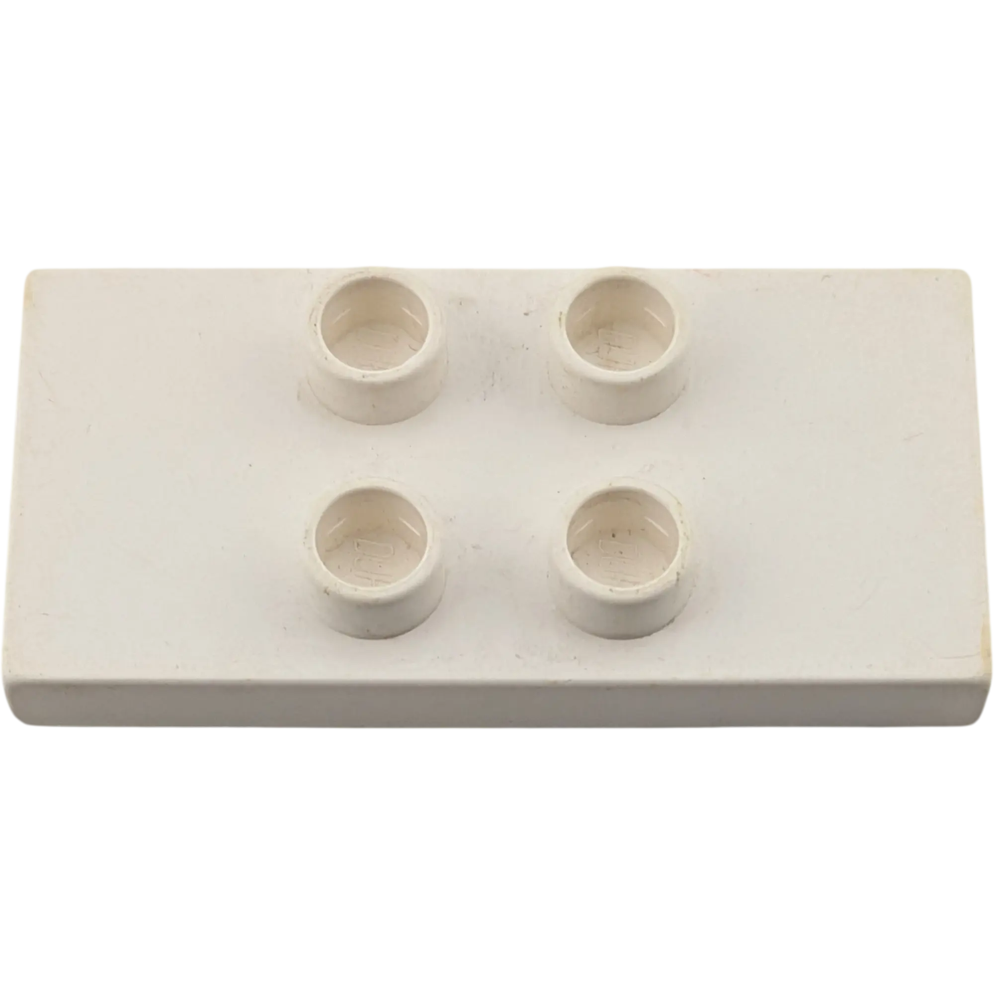Lego Duplo 6413 Tischplatte 2x4 Weiß mit 4 Noppen Fliesen, Ansicht 2