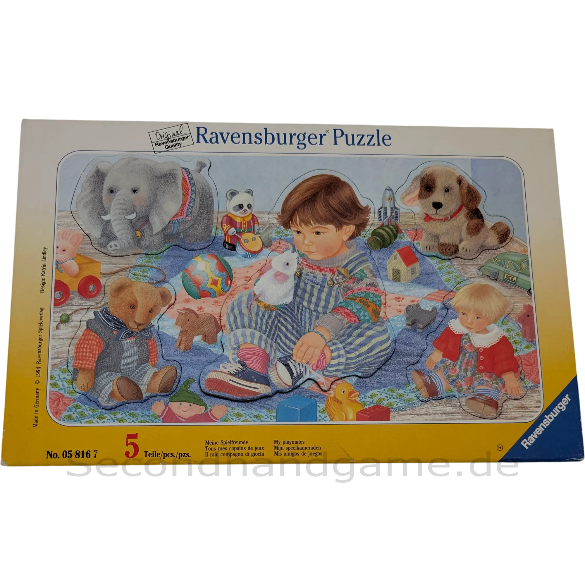 Ravensburger Rahmenpuzzle Meine Spielfreunde 5 Teile 05816, ab 3 Jahren