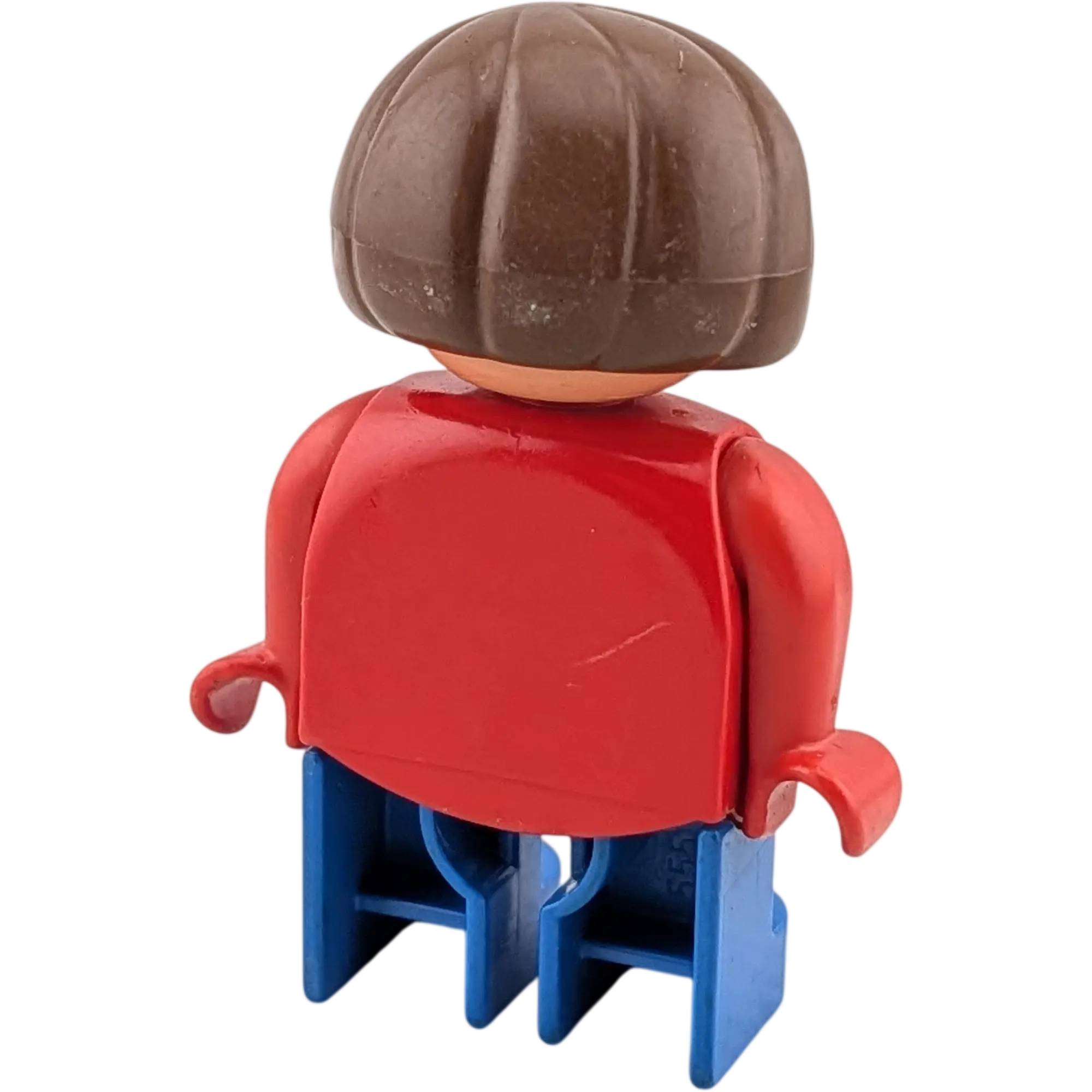 Lego Duplo Figur Frau 47394 braune Haare rotes Oberteil blaue Hose