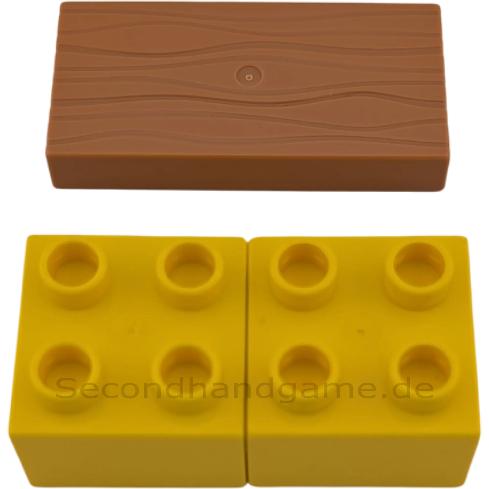 Lego Duplo Sofa Couch Wohnlandschaft Holzbrettlook Dunkel Gelb Bank