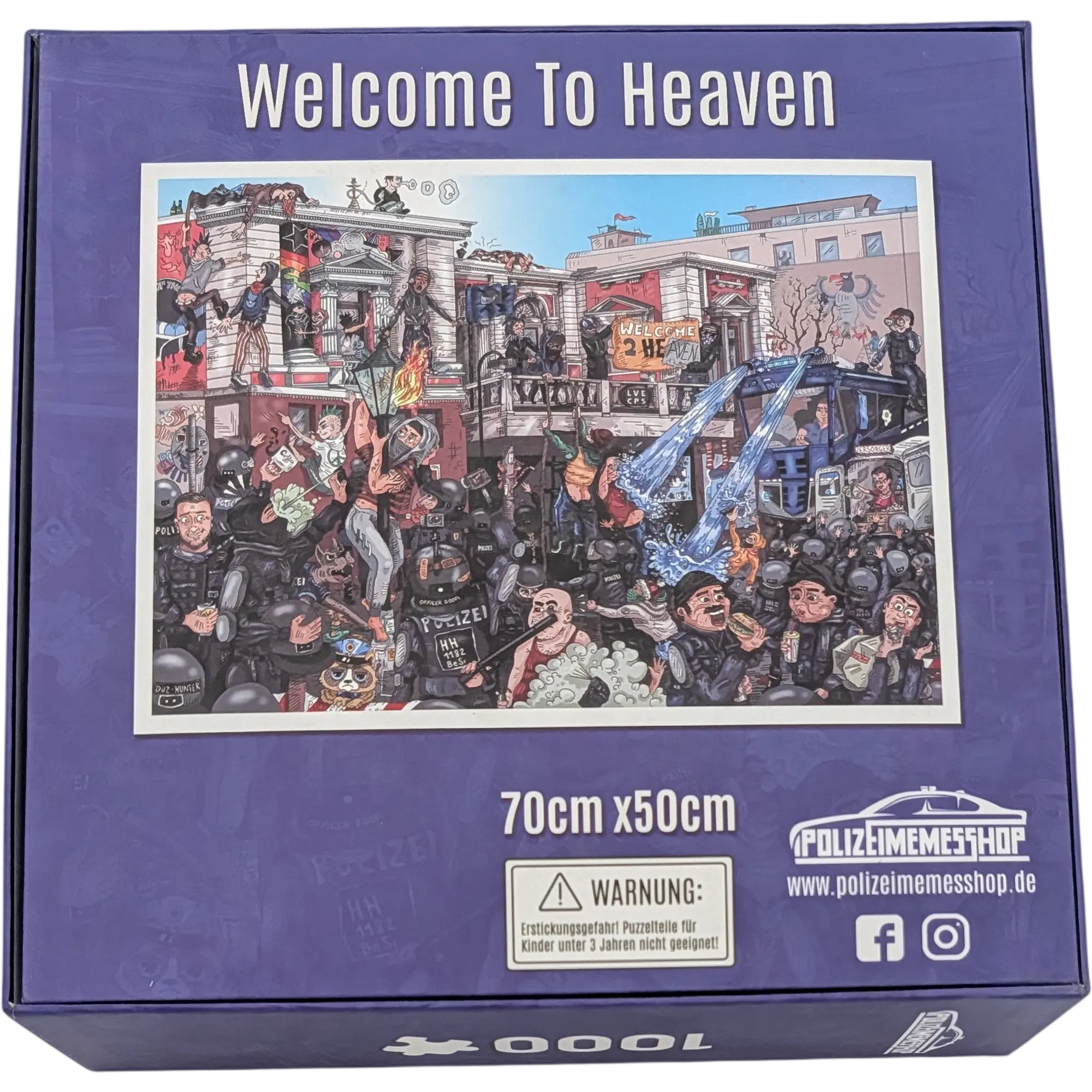 PolizeiMemesShop Puzzle 1000 Teile Welcome to Heaven Polizeipuzzle, Ansicht 2