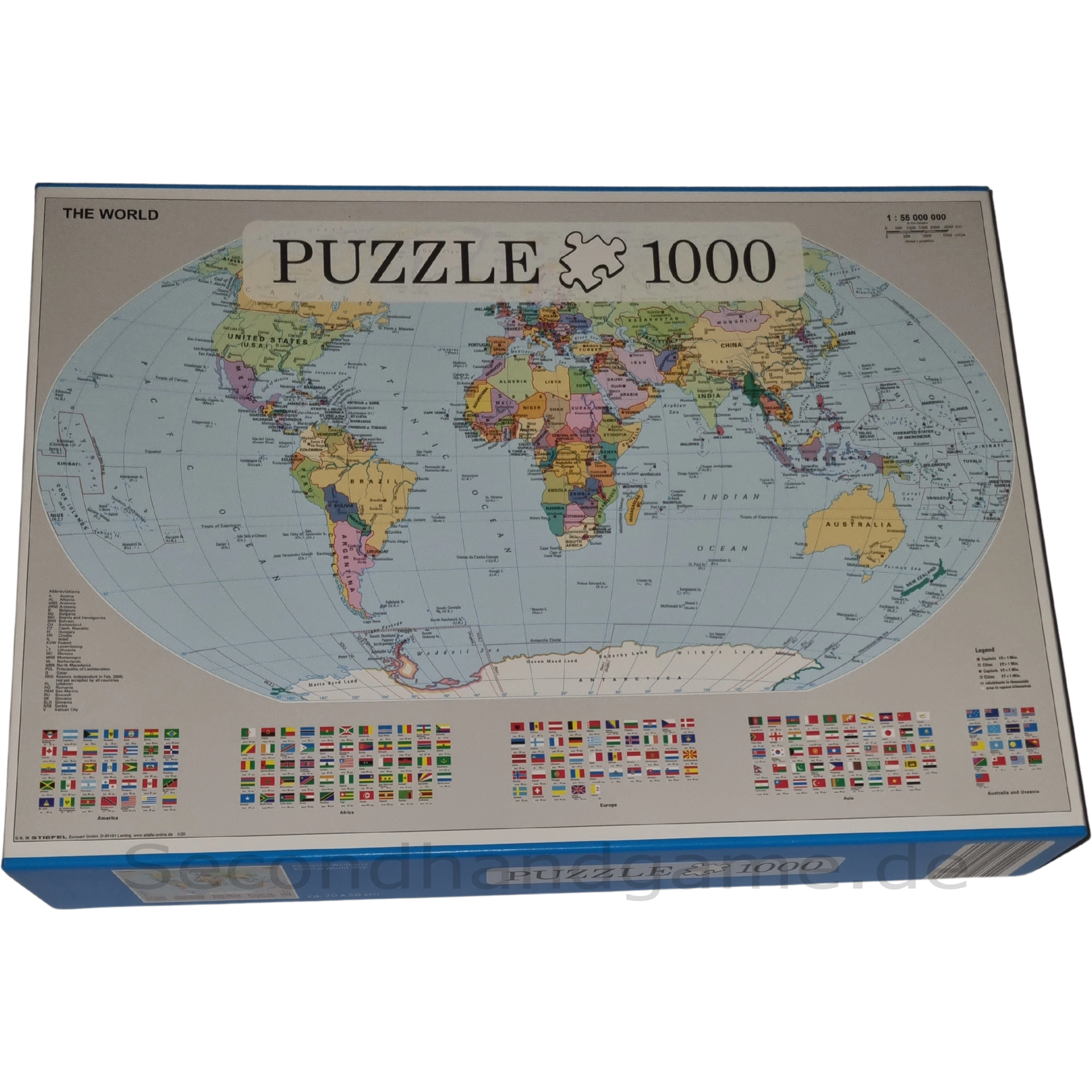 Puzzle 1000 Teile Politische Weltkarte