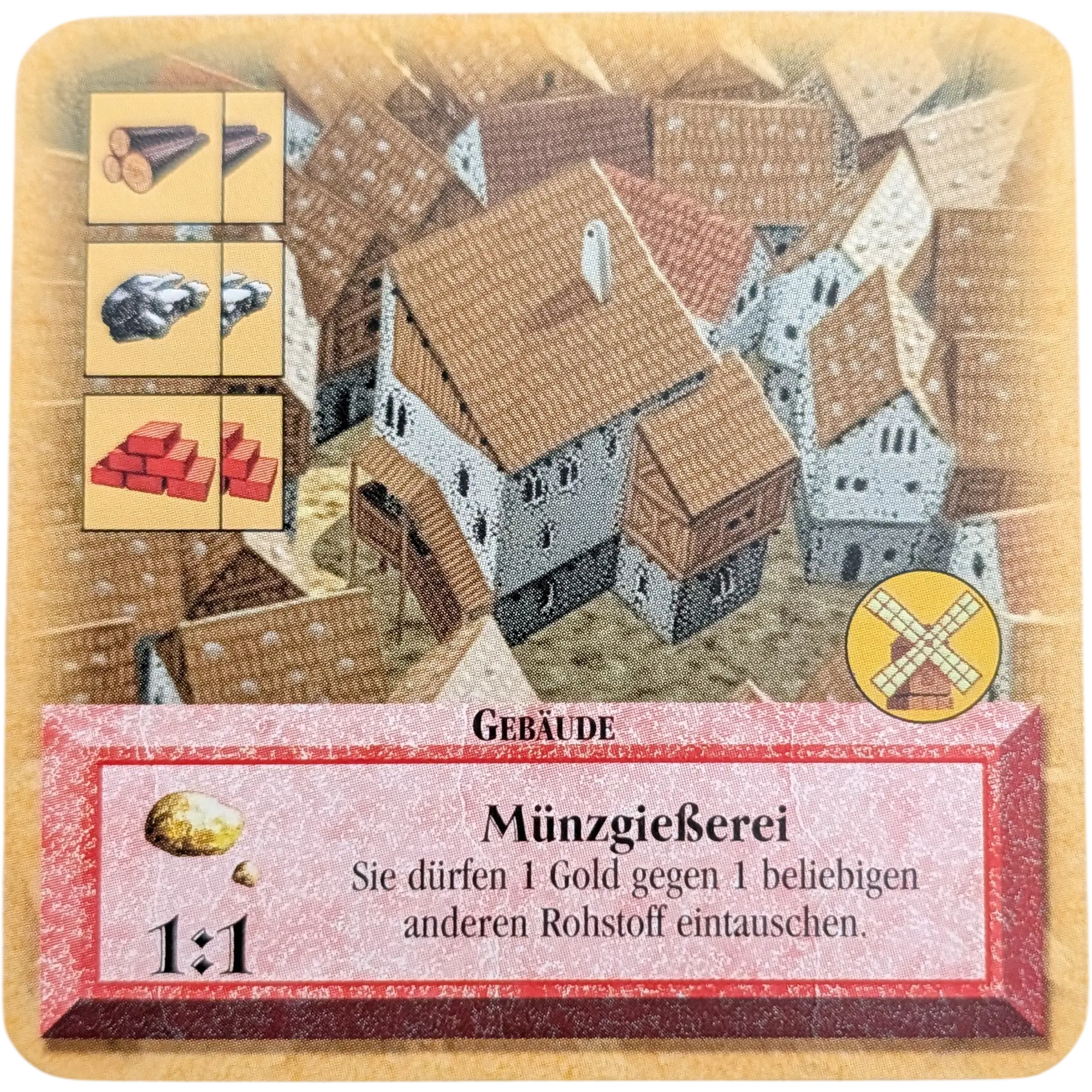 Kosmos Die Siedler von Catan das Kartenspiel Ersatzteil Karte Rot Münzgießerei