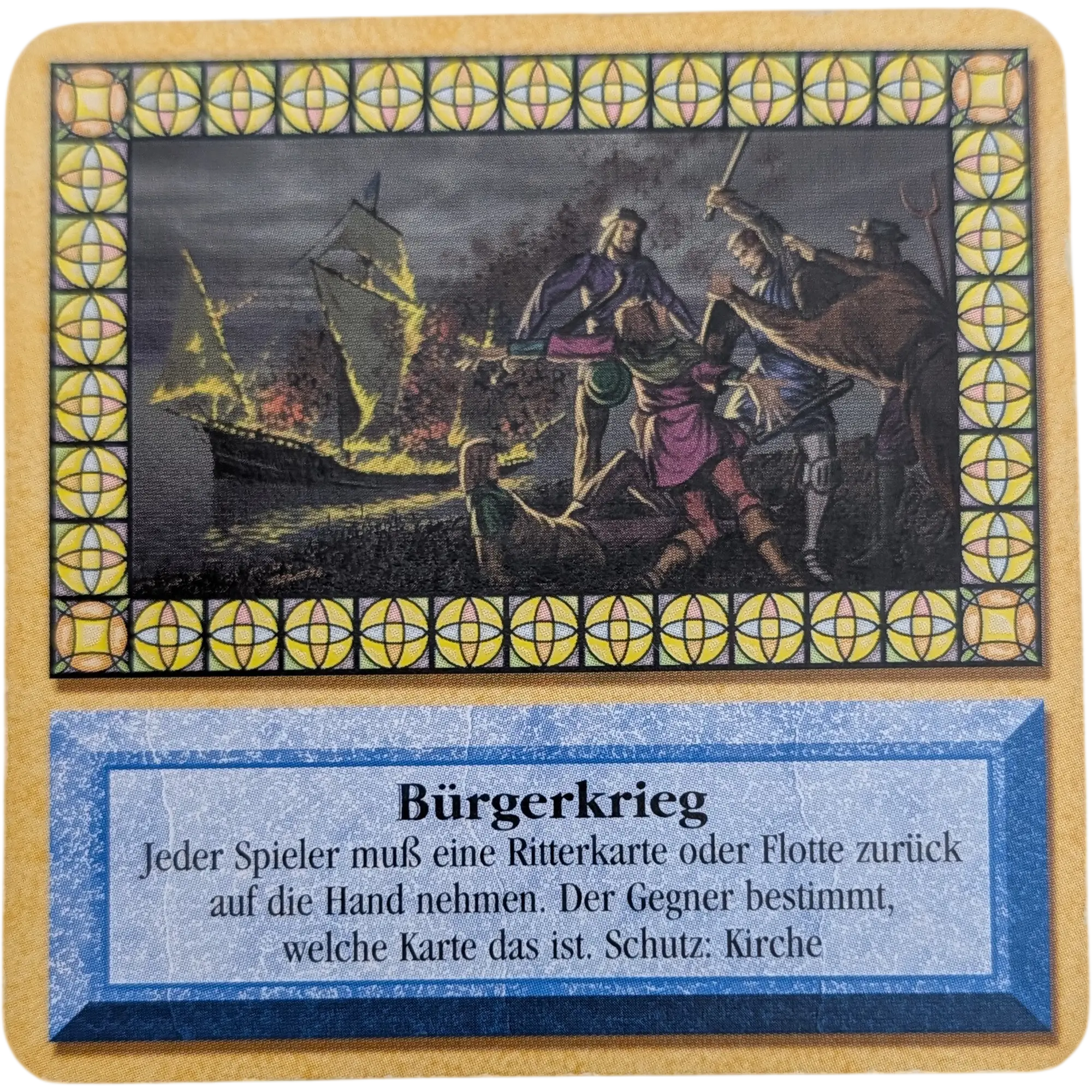 Kosmos Die Siedler von Catan das Kartenspiel Fragezeichen Karte Blau Bürgerkrieg