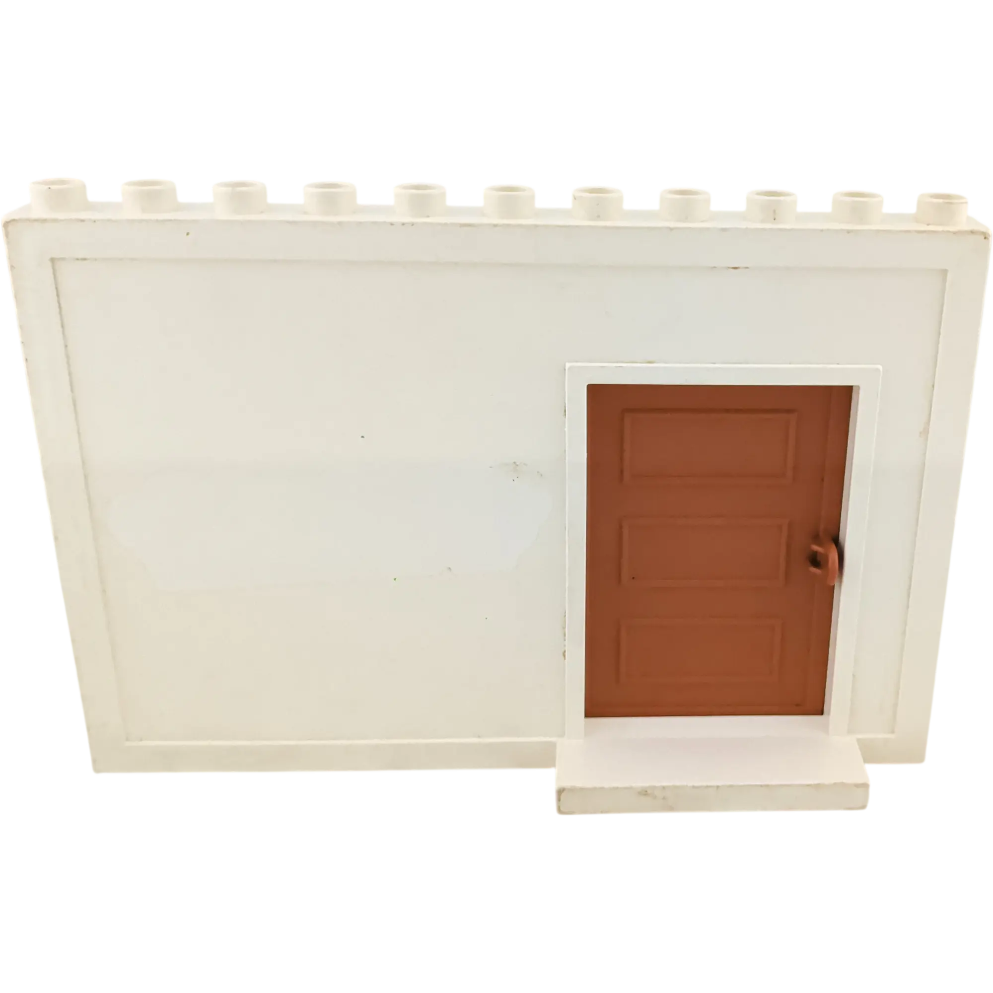 Lego Duplo Hauswand Weiß mit hellbrauner Schiebetür