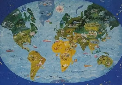 Siebert Rahmenpuzzle 804622 Weltkarte 42 Teile