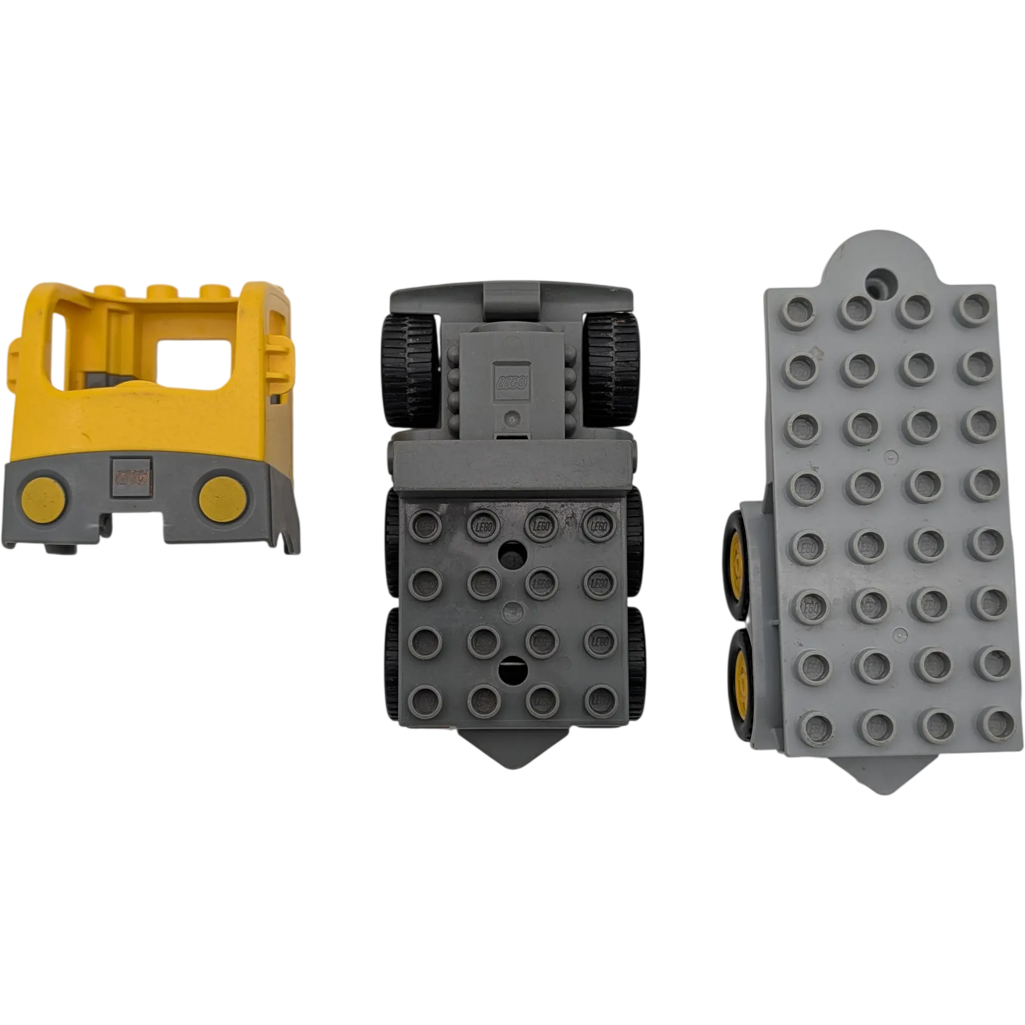 Lego Duplo Lastwagen Gelb Führerhaus kippbar mit langem Anhänger
