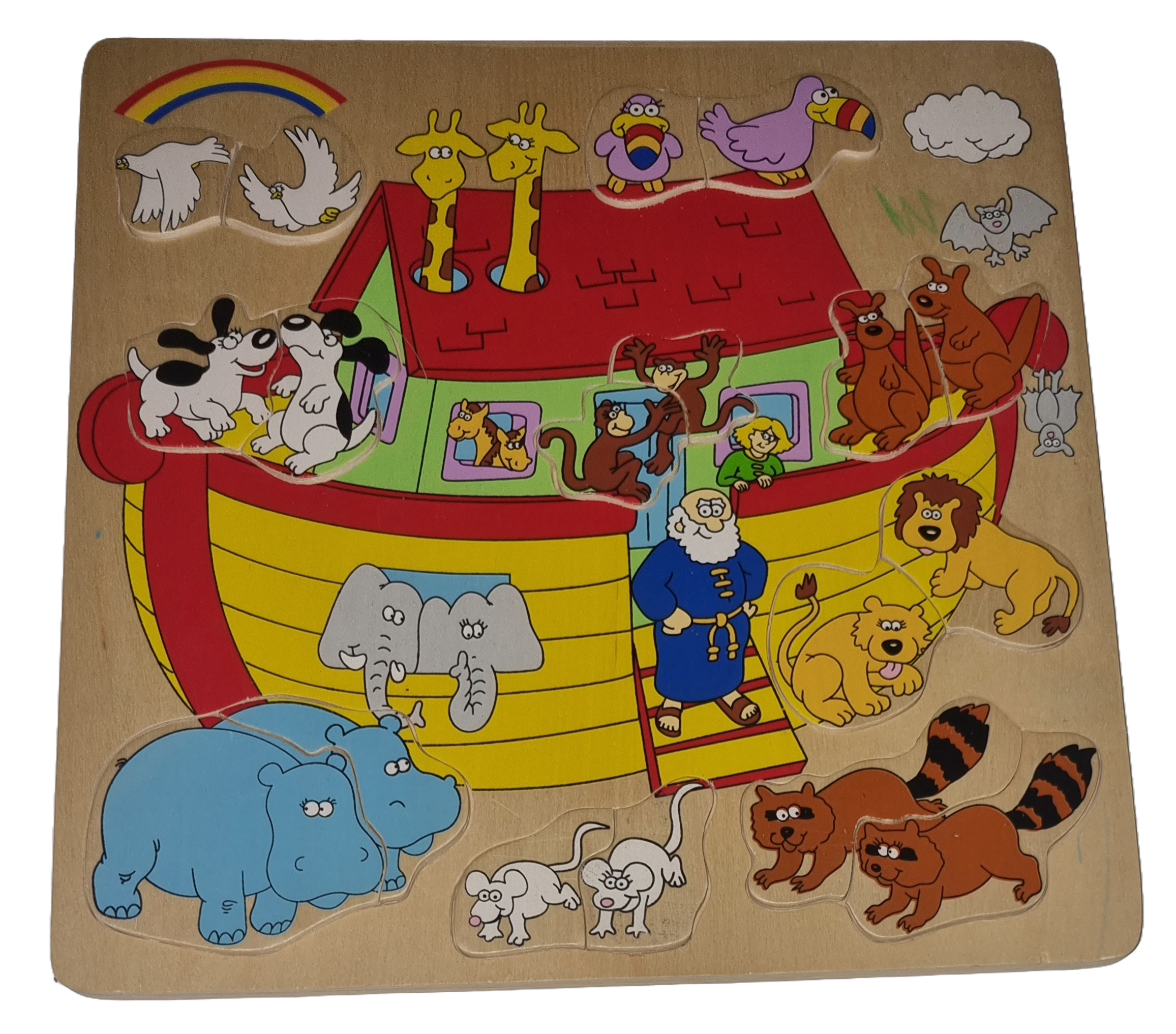 Legepuzzle Holzpuzzle 18 Teile Arche Noah