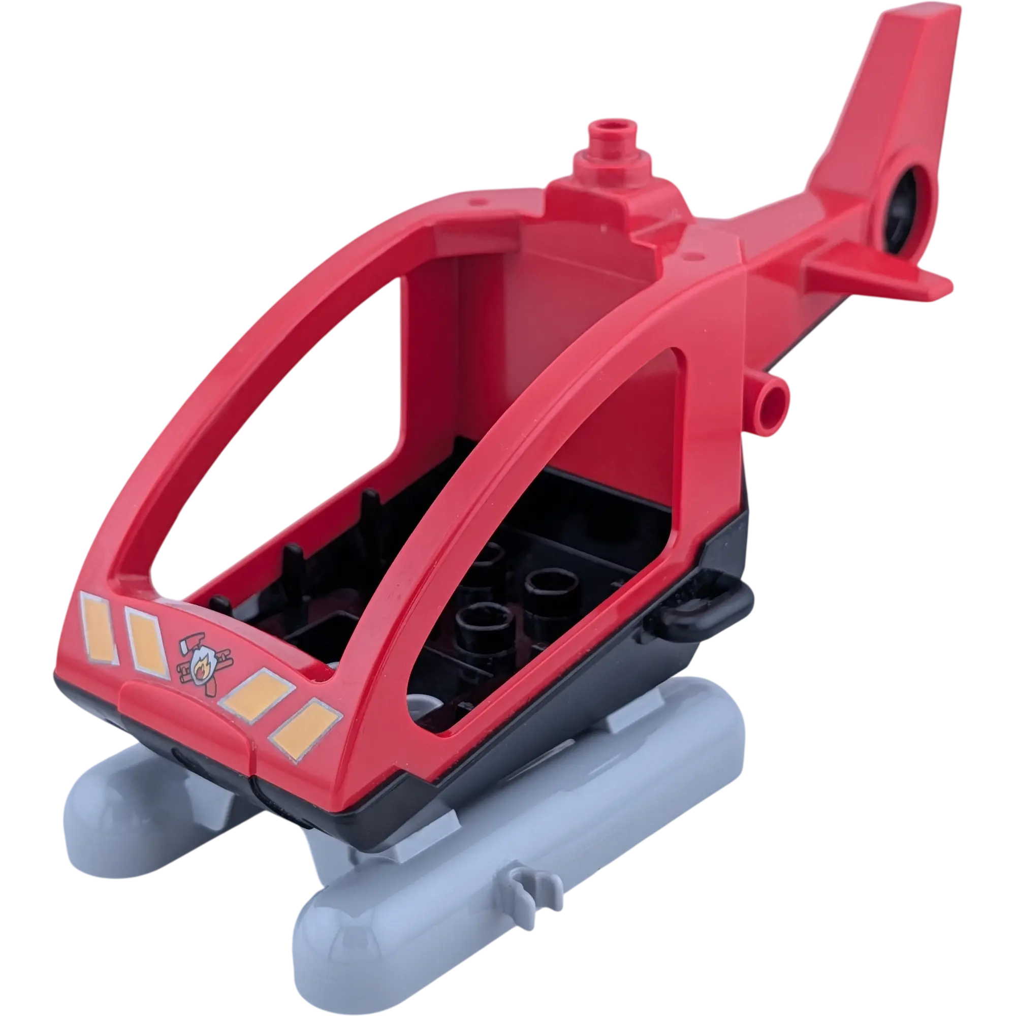 Lego Duplo Hubschrauber Rot Feuerwehr ohne Propeller