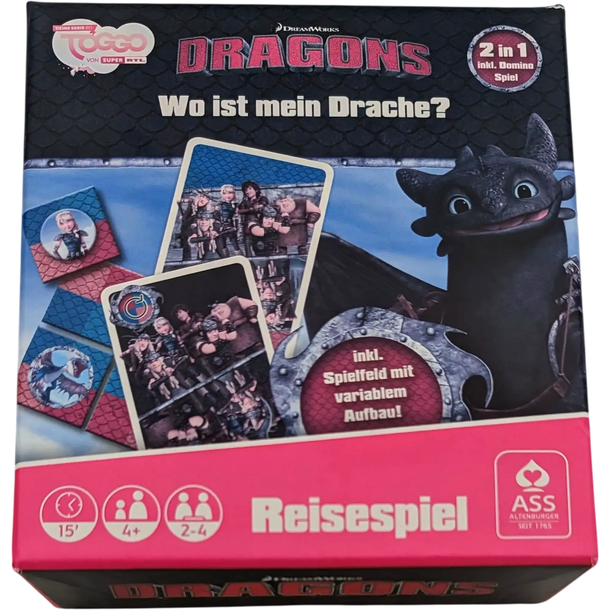 ASS Dragons Wo ist mein Drache? 2in1 Reisespiel inkl. Domino 22505004