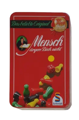 Schmidt Spiele 49439 Mensch Argre Dich Nicht in Der Metal Classic Line, with Extra Large Spaniel Figure by Holz Schmidt Spiele 49439 Mensch Argre Dich Nicht in Der Metal Classic Line, with Extra Large Spaniel Figure by Holz