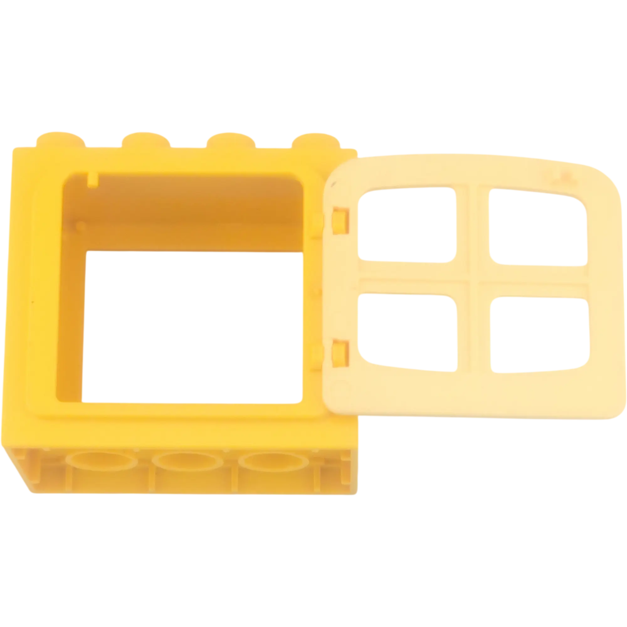 Lego Duplo 61649 Fensterrahmen Gelb mit vier beigen Fenstern