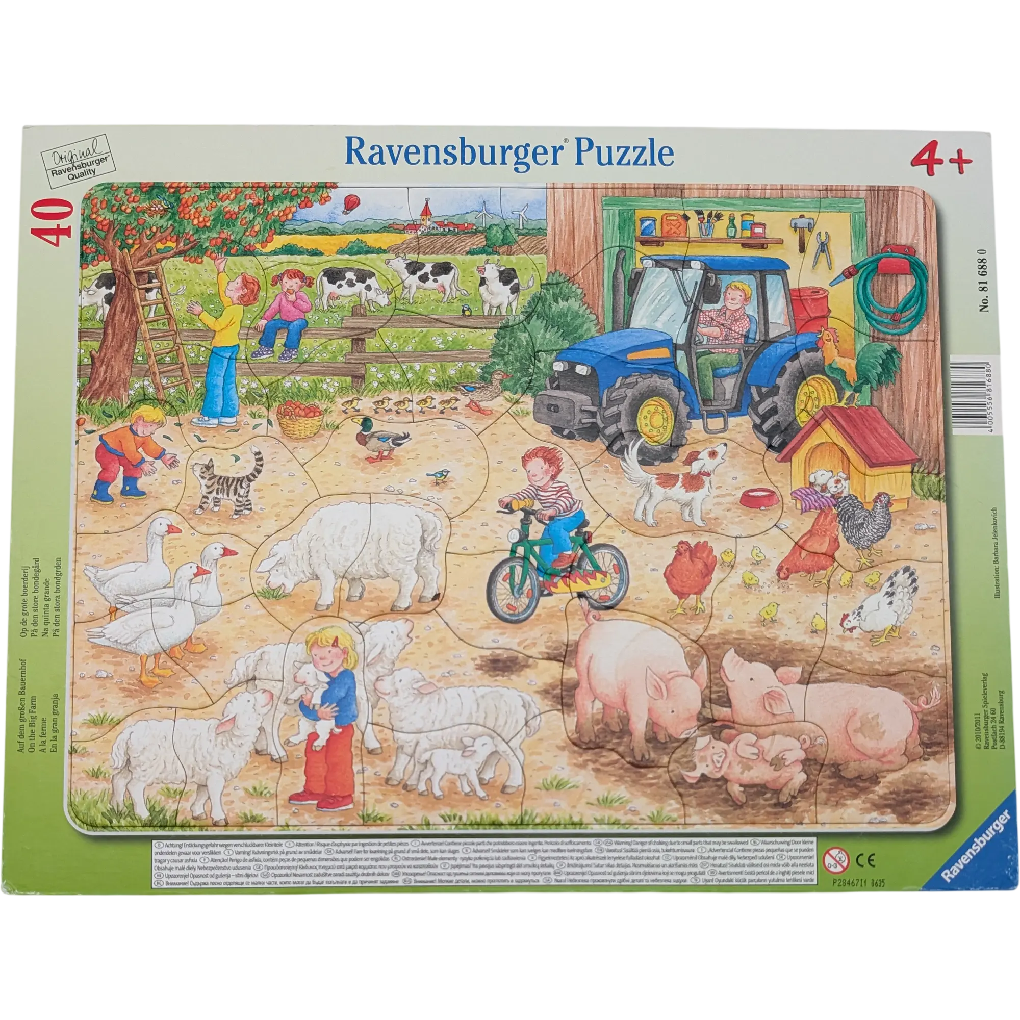 Ravensburger Rahmenpuzzle Auf dem großen Bauernhof 40 Teile 816880