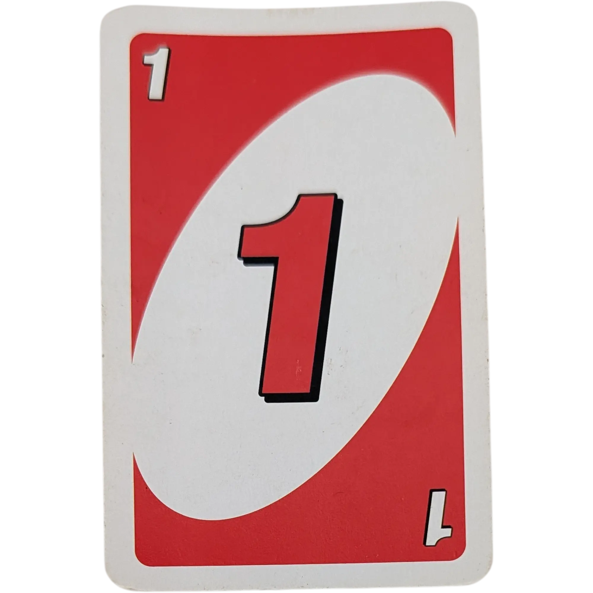 Mattel Uno Ersatzkarte Zahl Eins Rot 