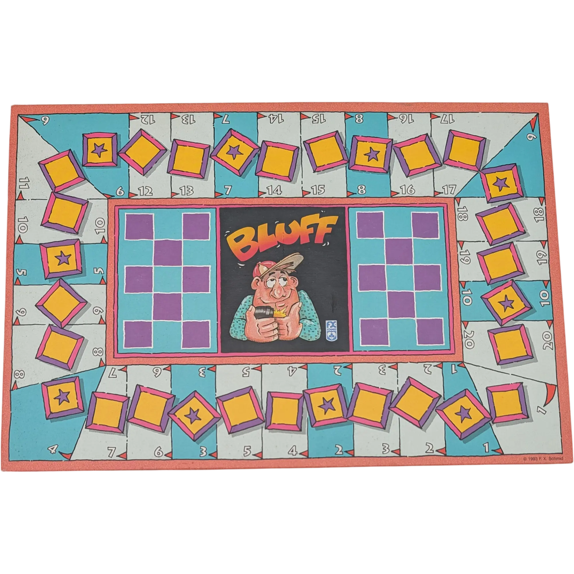 Spielplan Spielbrett FX Schmid Bluff