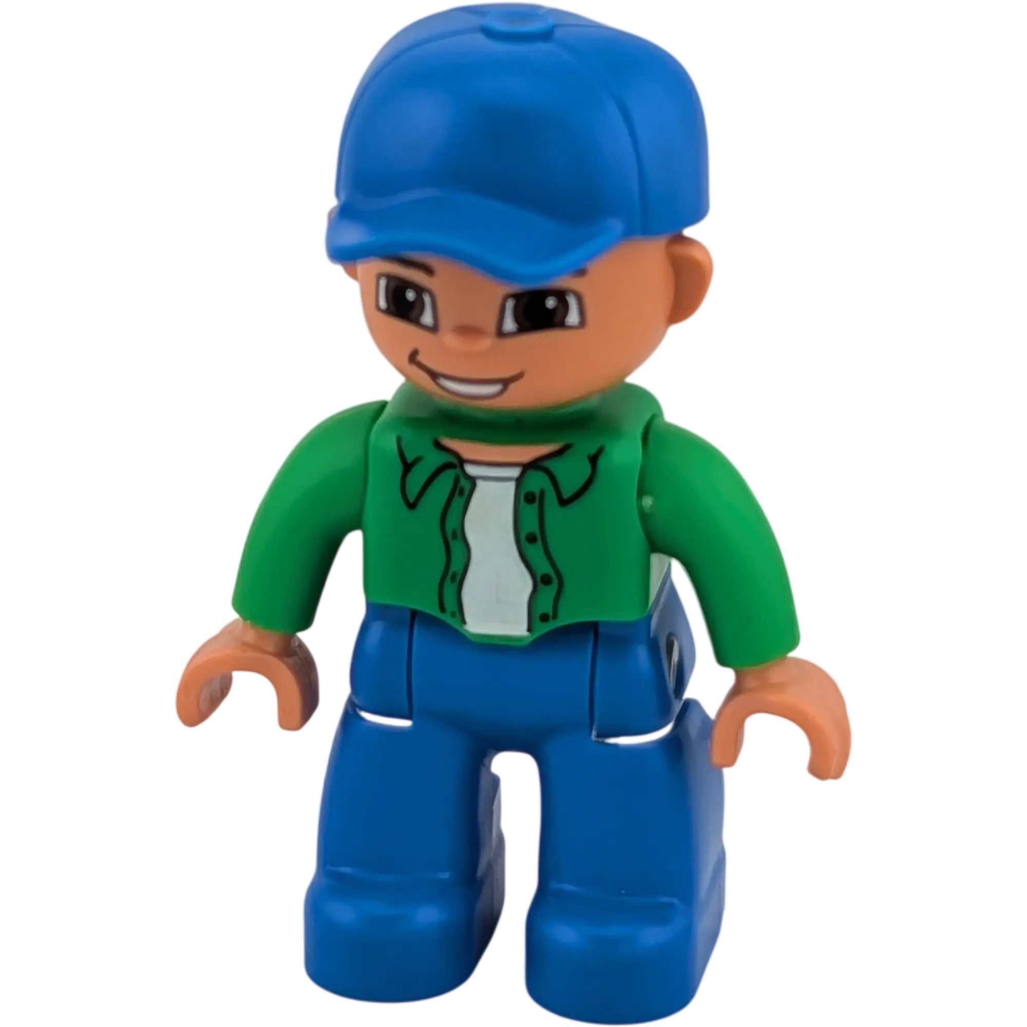 Lego Duplo Figur Mann 32BJ9 Teenager mit grünem Hemd, dunkelblauer Hose