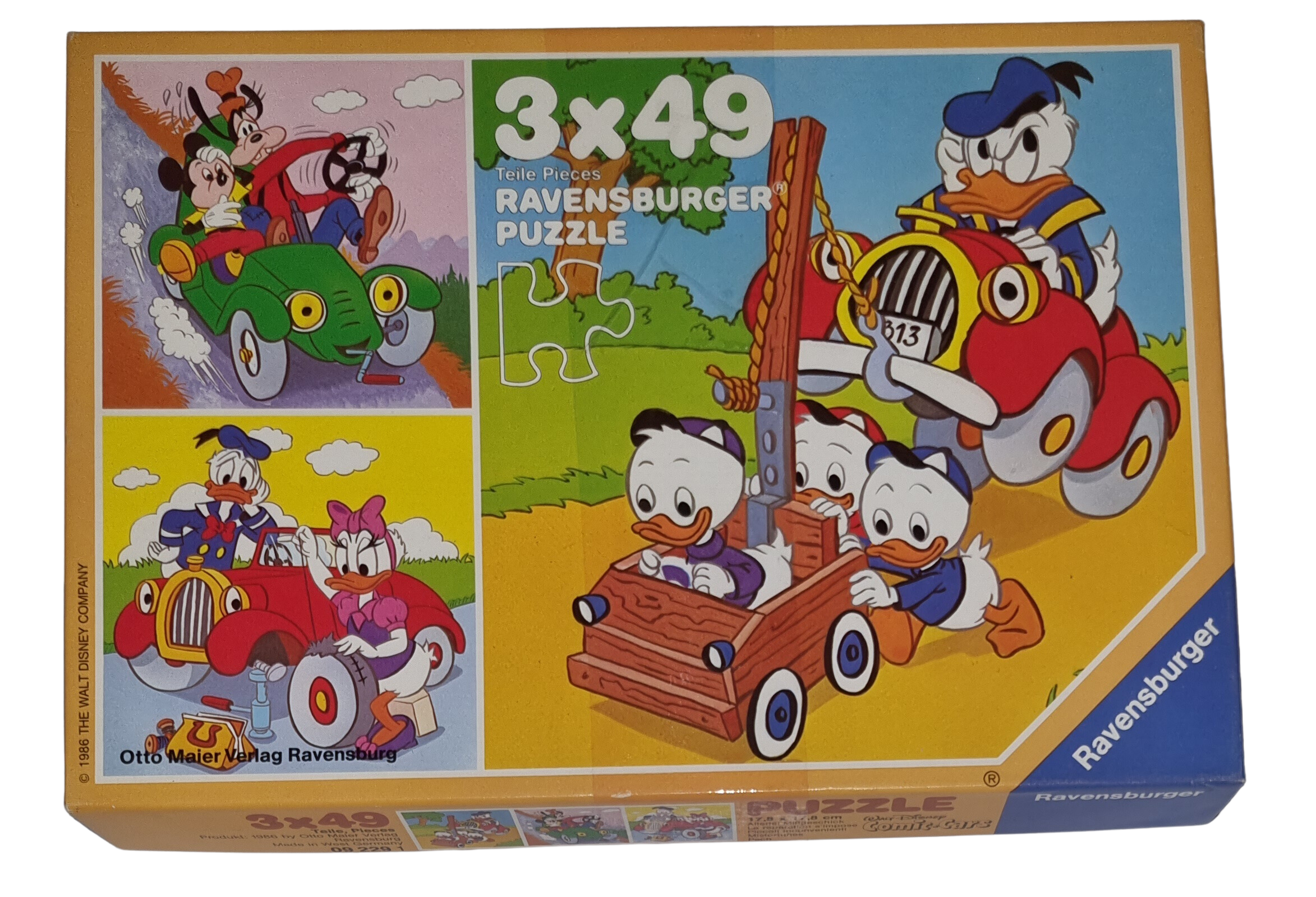 Ravensburger Puzzle 3 x 49 Teile Walt Disney Comic Stars Donald Duck 092291