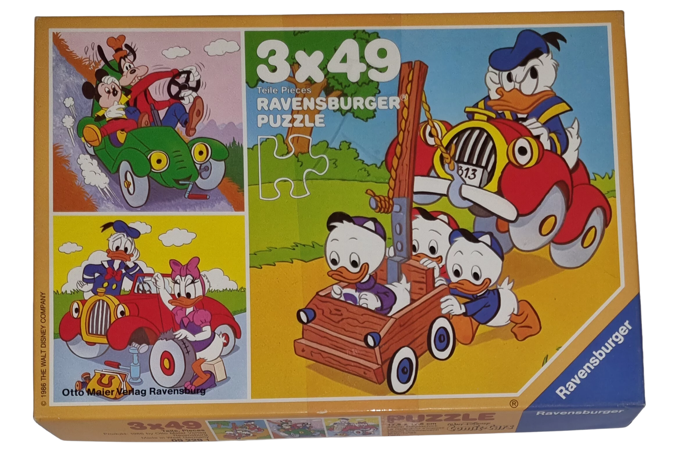 Ravensburger Puzzle 3 x 49 Teile Walt Disney Comic Stars Donald Duck 092291