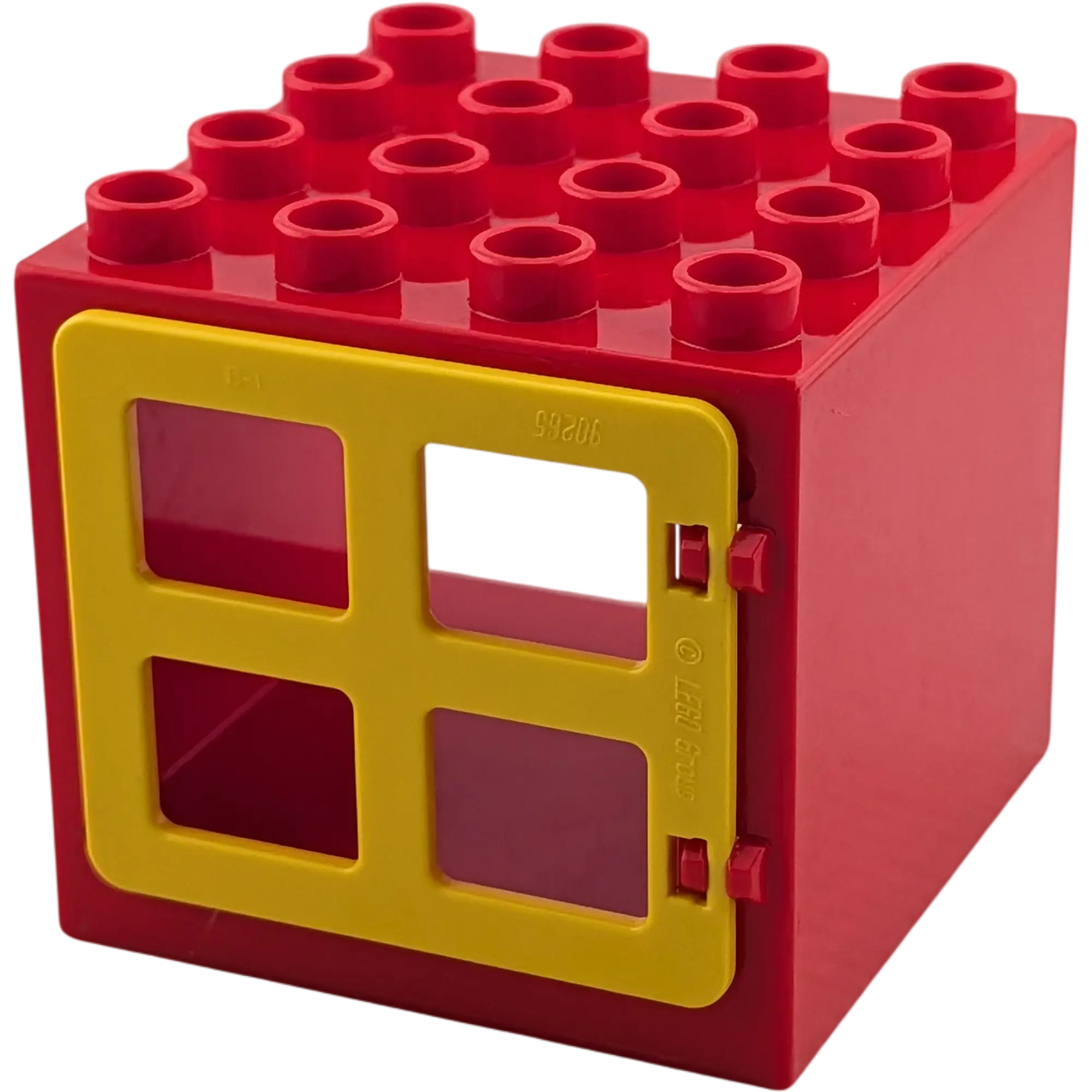 Lego Duplo Fenster 4x4 Fenster Roter Rahmen gelbes Fenster