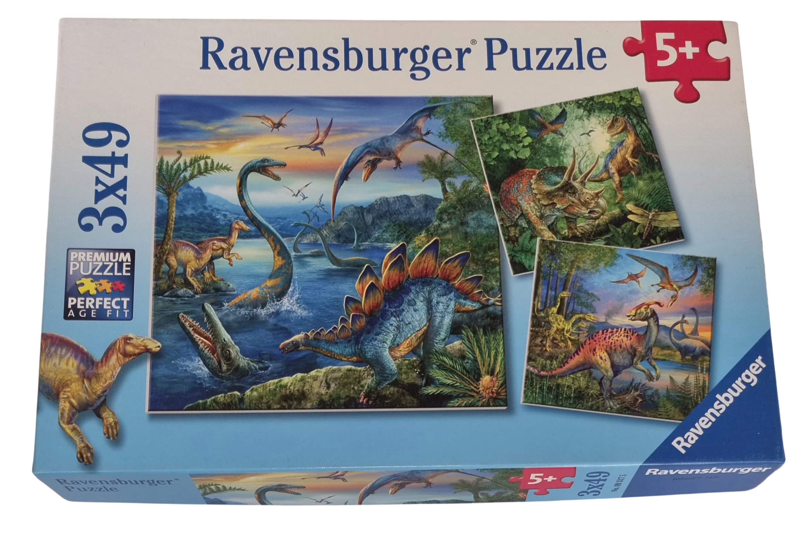 Ravensburger Premium Puzzle 3 x 49 Teile 093175 Faszination Dinosaurier