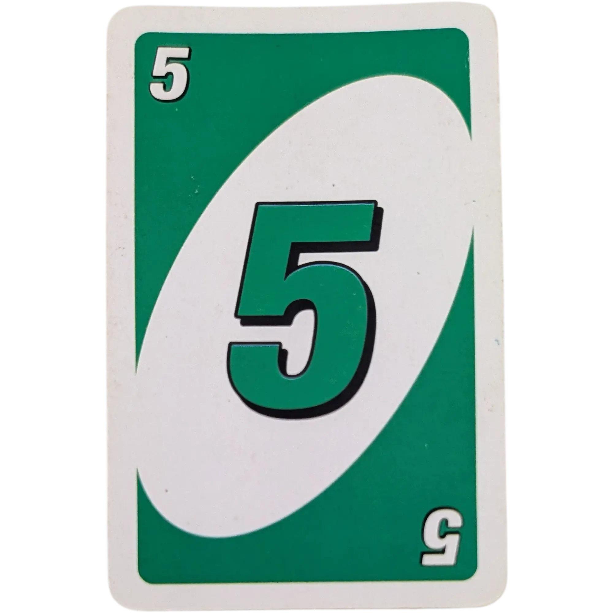 Mattel Uno Ersatzkarte Zahl Fünf Grün 