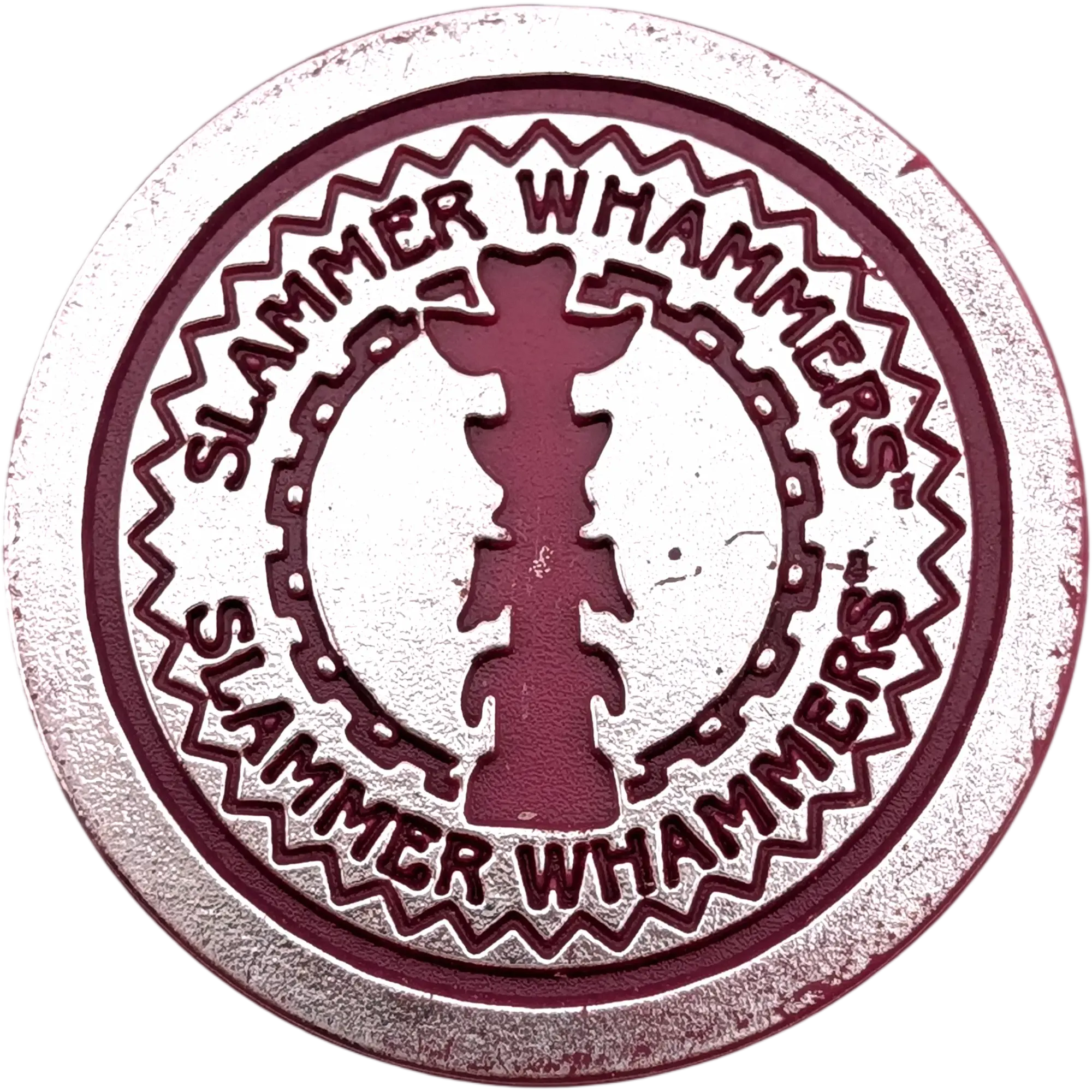 Klee Slammer Whammers! Ersatzteil Plastikchip Caps Silber Pink von 1994