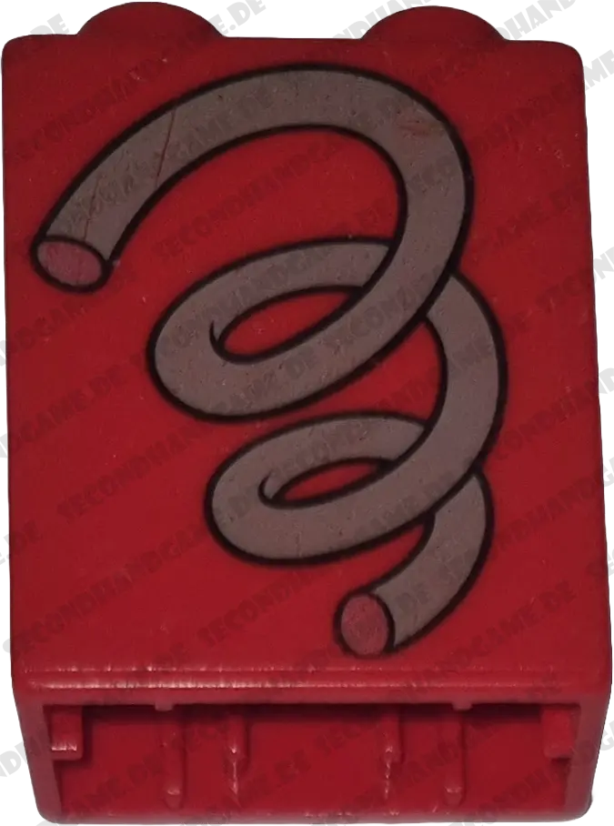 Lego Duplo  1x2 Stein Rot Spirale