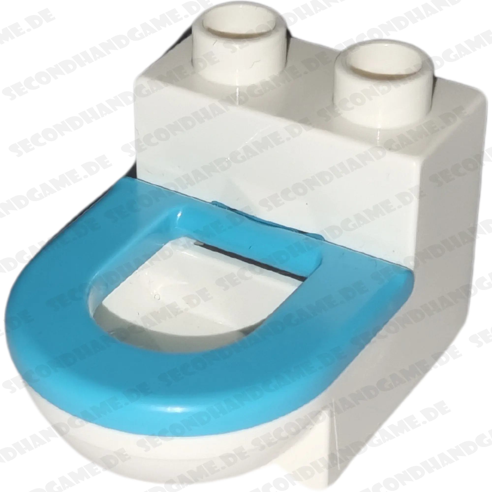 Lego Duplo 4911 Toilette Weiß Hellblauer Deckel beweglich
