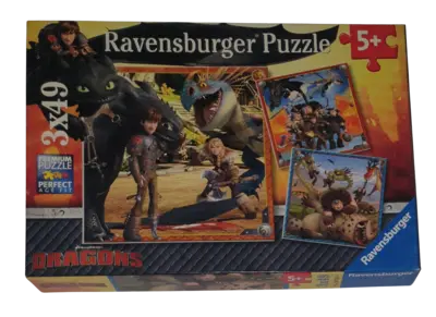 Ravensburger Puzzle 3 x 49 Teile Dragons Drachenreiter 092581