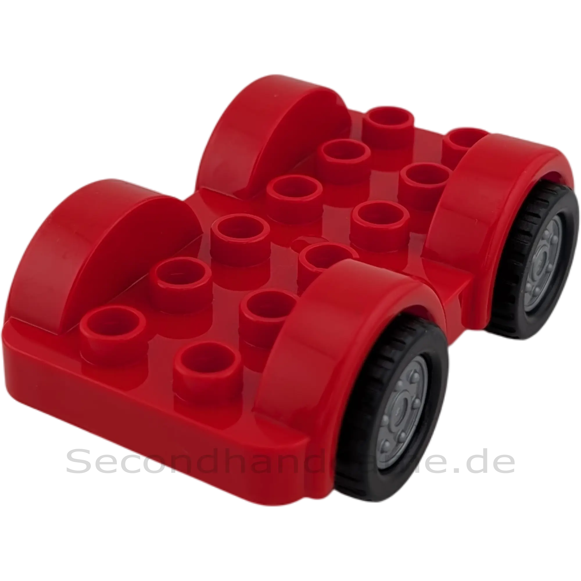 Lego Duplo 11841 Auto Rot Schwarz Silberne Räder Unterteil Fahrzeug