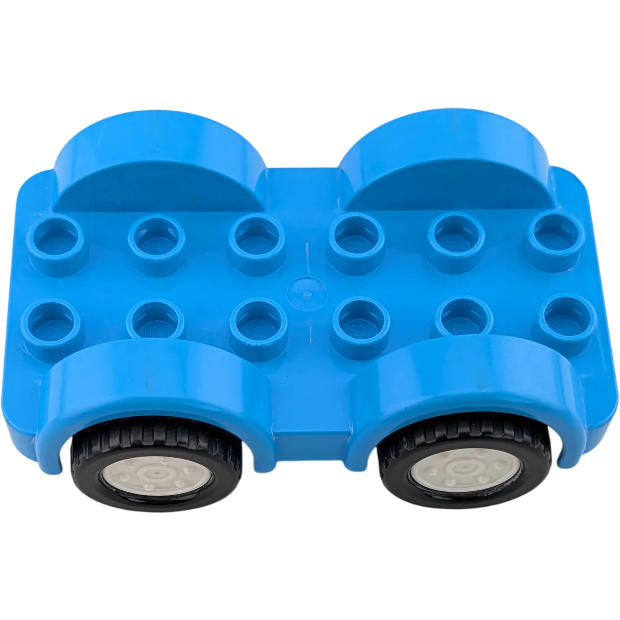 Lego Duplo 11841 Auto Mittelblau Schwarz Weiße Räder Unterteil Fahrzeug, Ansicht 2