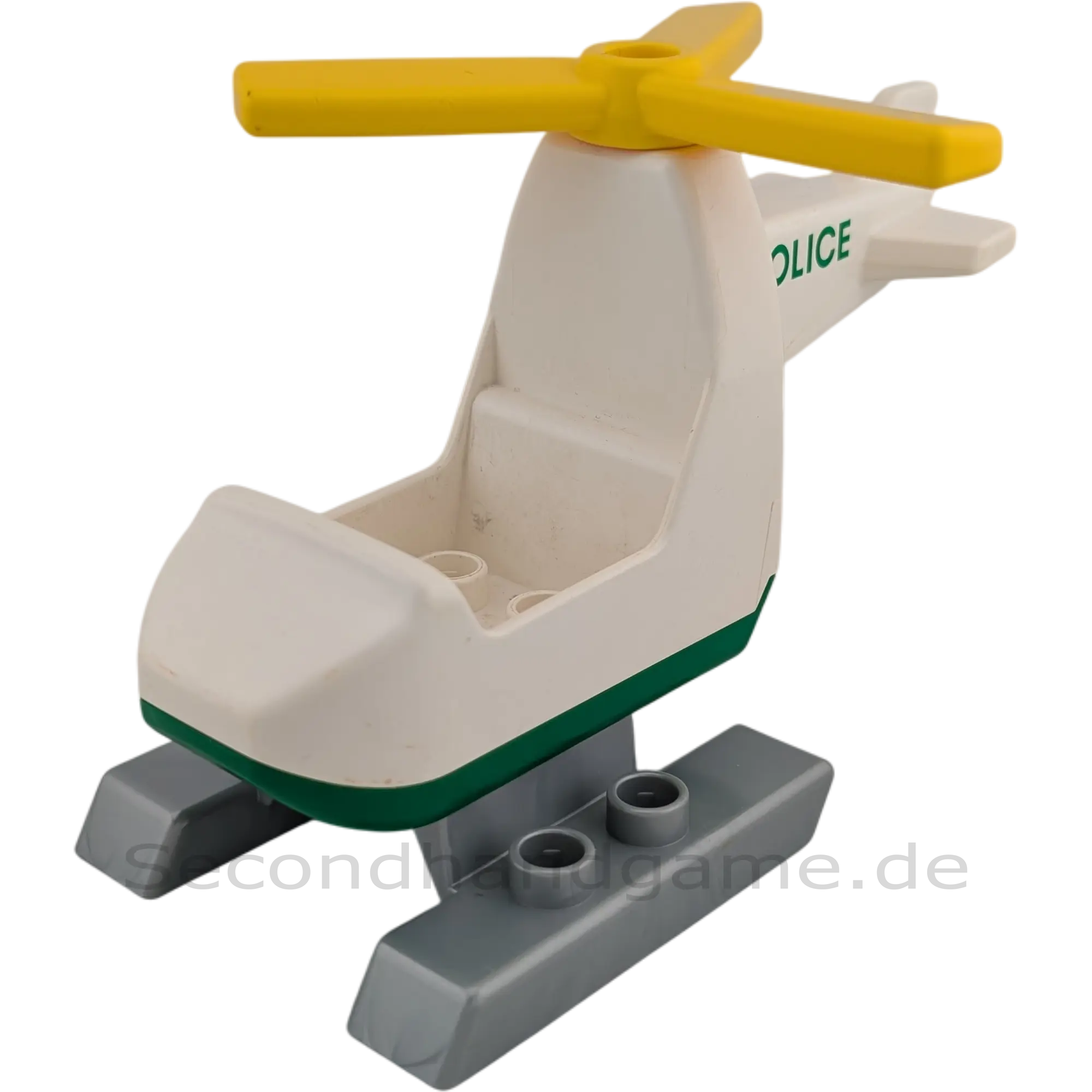 Lego Duplo Polizei Hubschrauber Grün Weiß Silber 