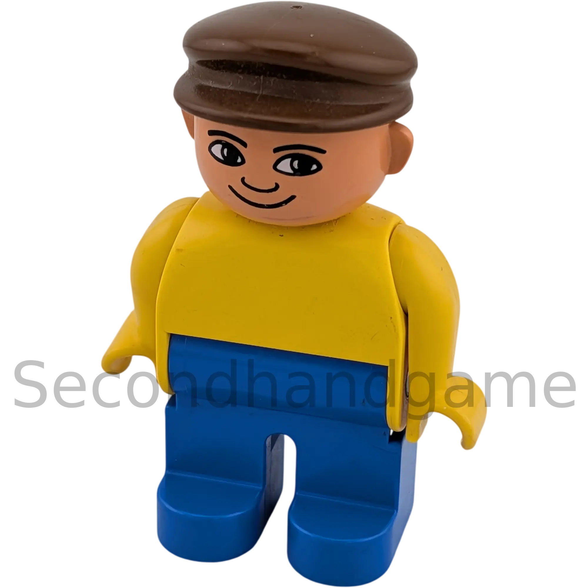Lego Duplo Figur Mann 47394 Blaue Hose Gelbes Hemd braune Cape