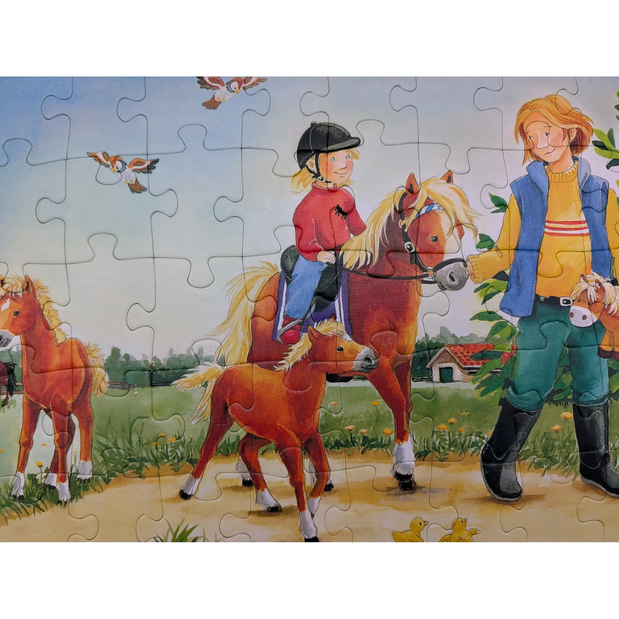 Blatz Rahmenpuzzle Ponys 40 Teile Ausritt auf dem Ponyhof, Ansicht 2