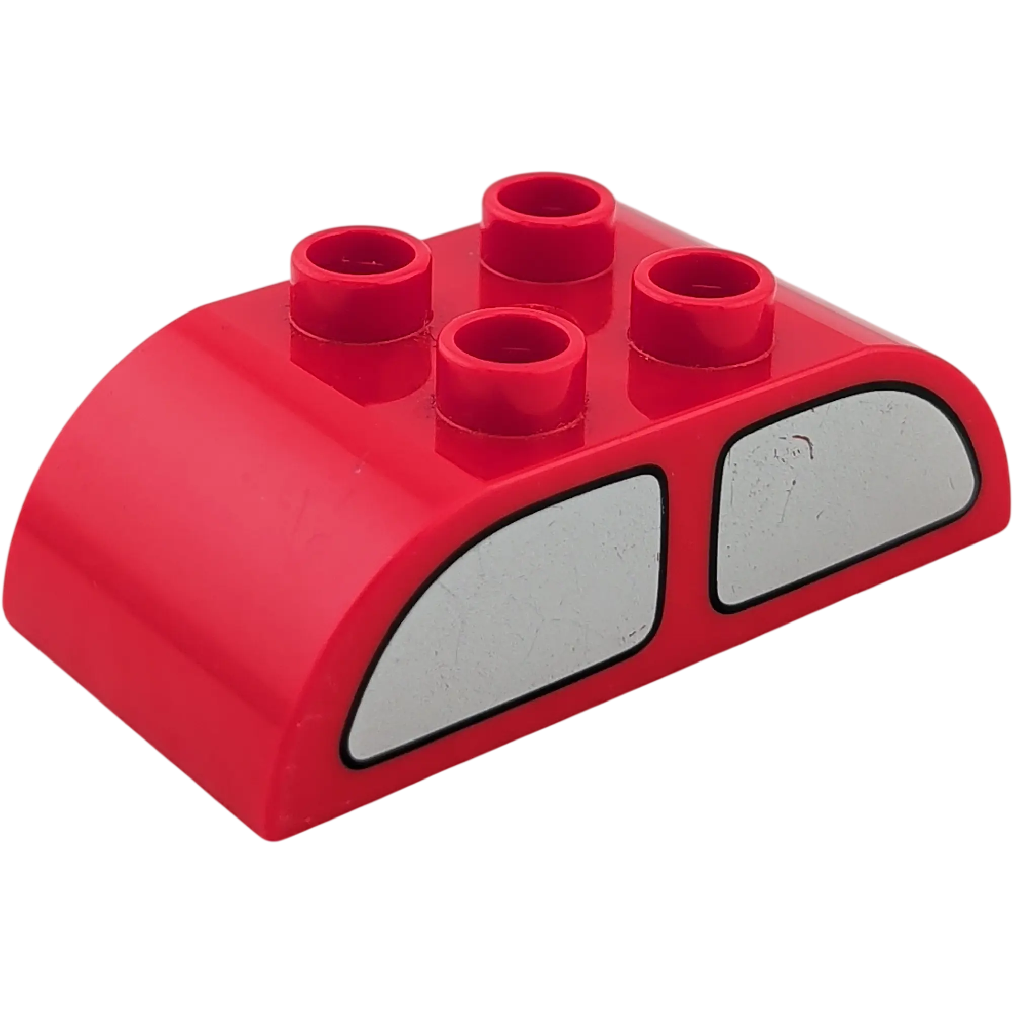 Lego Duplo 2x4 Dachstein 98223 Rot mit vier Fenstern für Autos oder Fahrzeuge