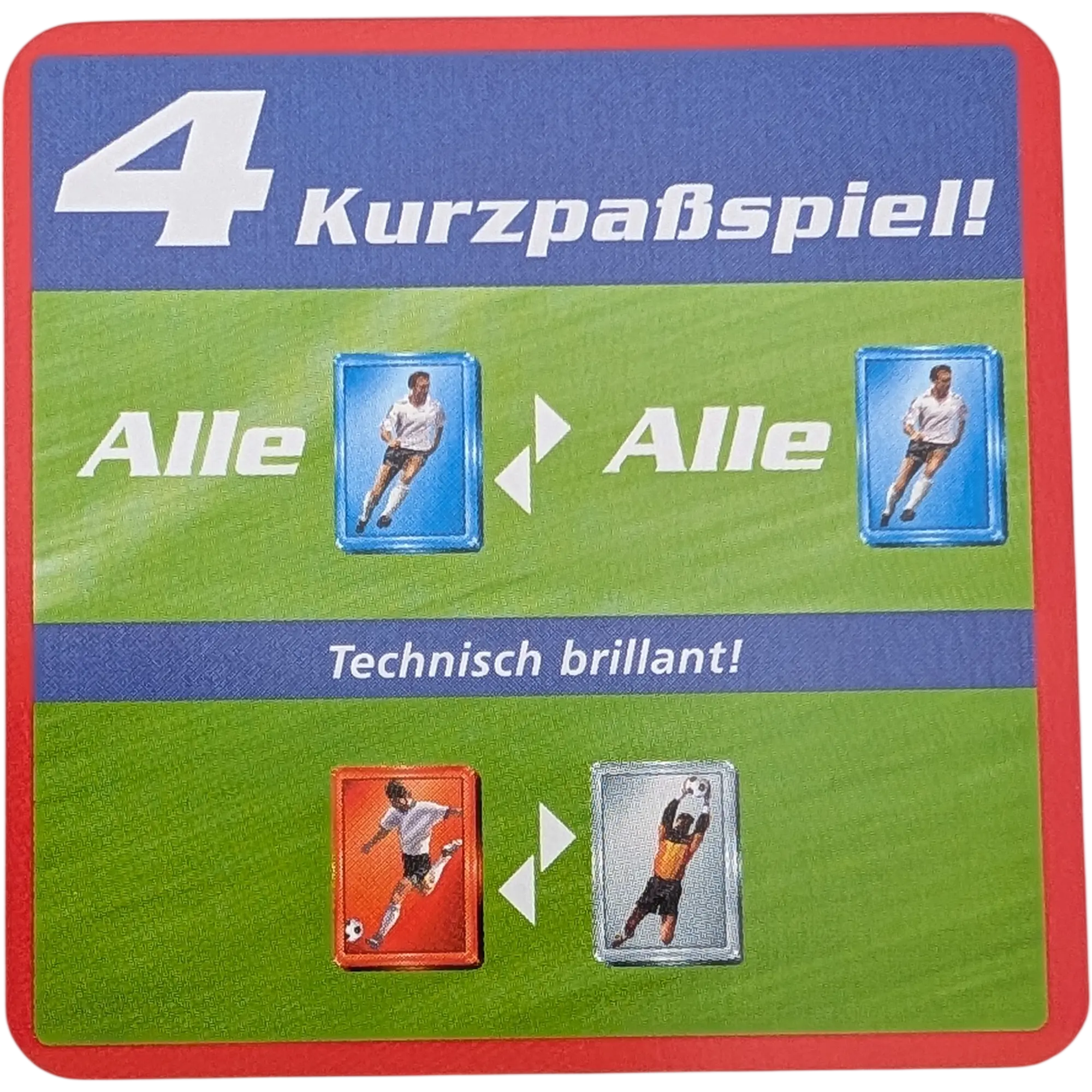 Kosmos Finale Ersatzteile Team Rot Taktikkarte Kampfstärke 4 Kurzpaßspiel!
