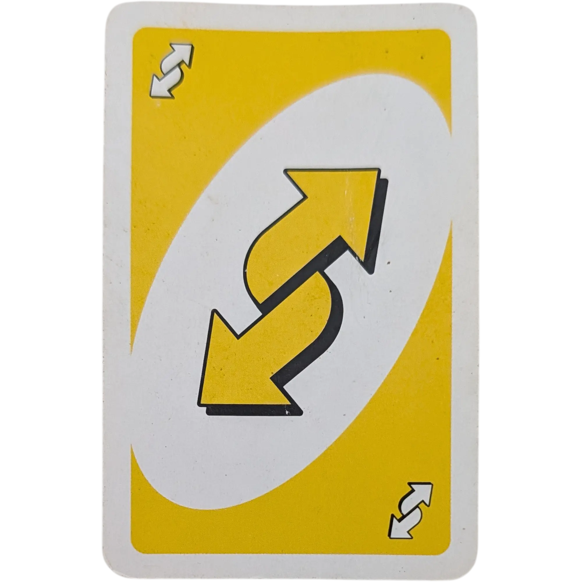 Mattel Uno Ersatzkarte Pfeile Richtungswechsler Gelb