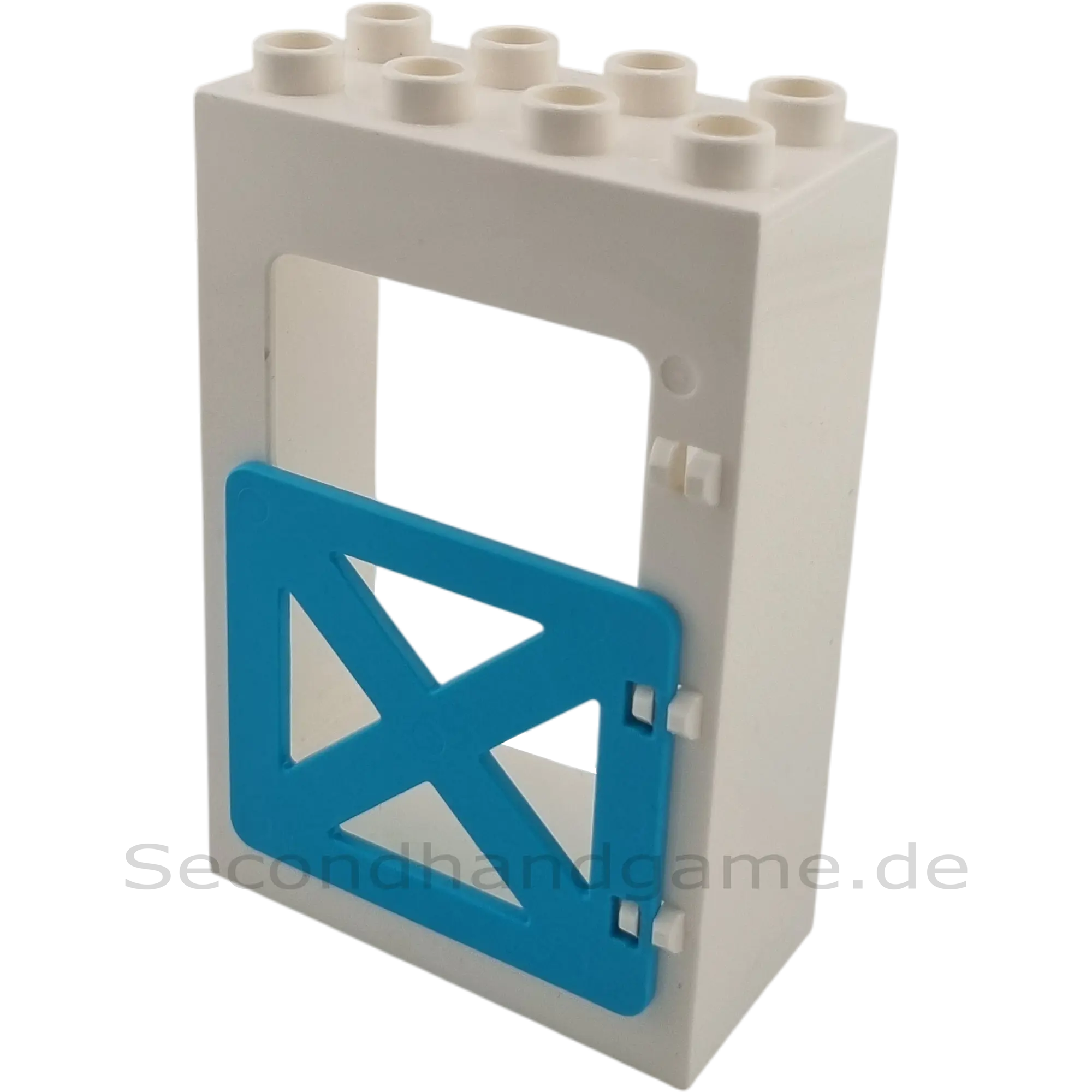 Lego Duplo 2x4 Hauswand mit Tür Weiß Azur Hoftür