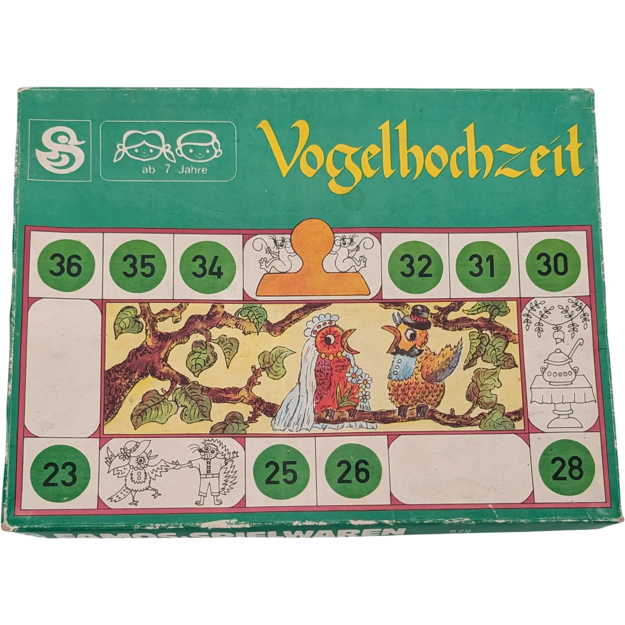 Famos Spielwaren Vogelhochzeit 572 DDR Stempelspiel Vintage