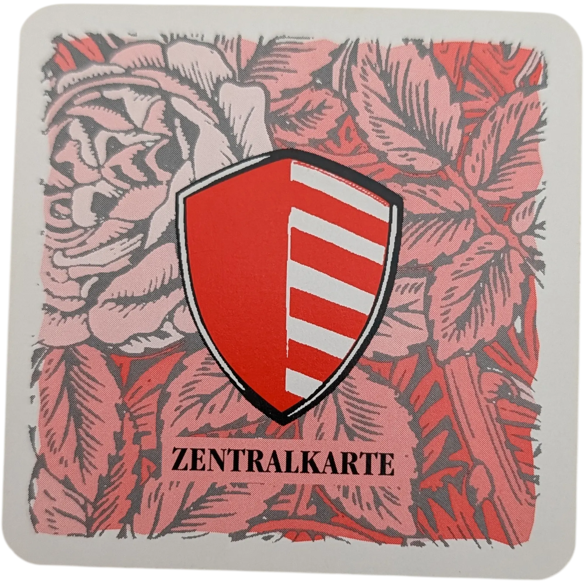 Kosmos Die Siedler von Catan das Kartenspiel Ersatzteil Zentralkarte Wappen Rot-Weiß Holz, Ansicht 2