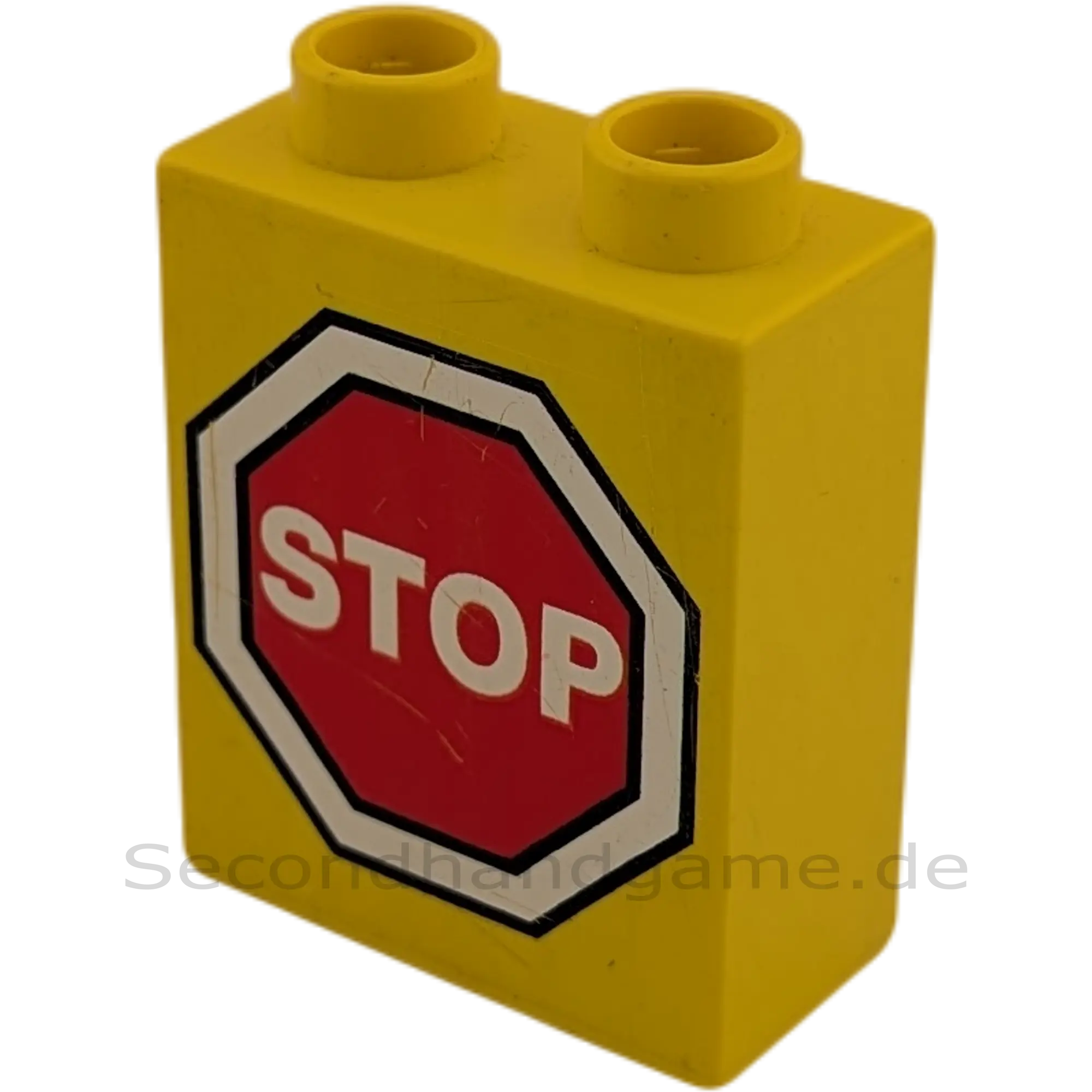 Lego Duplo  1x2 Stein Gelb Stopschild