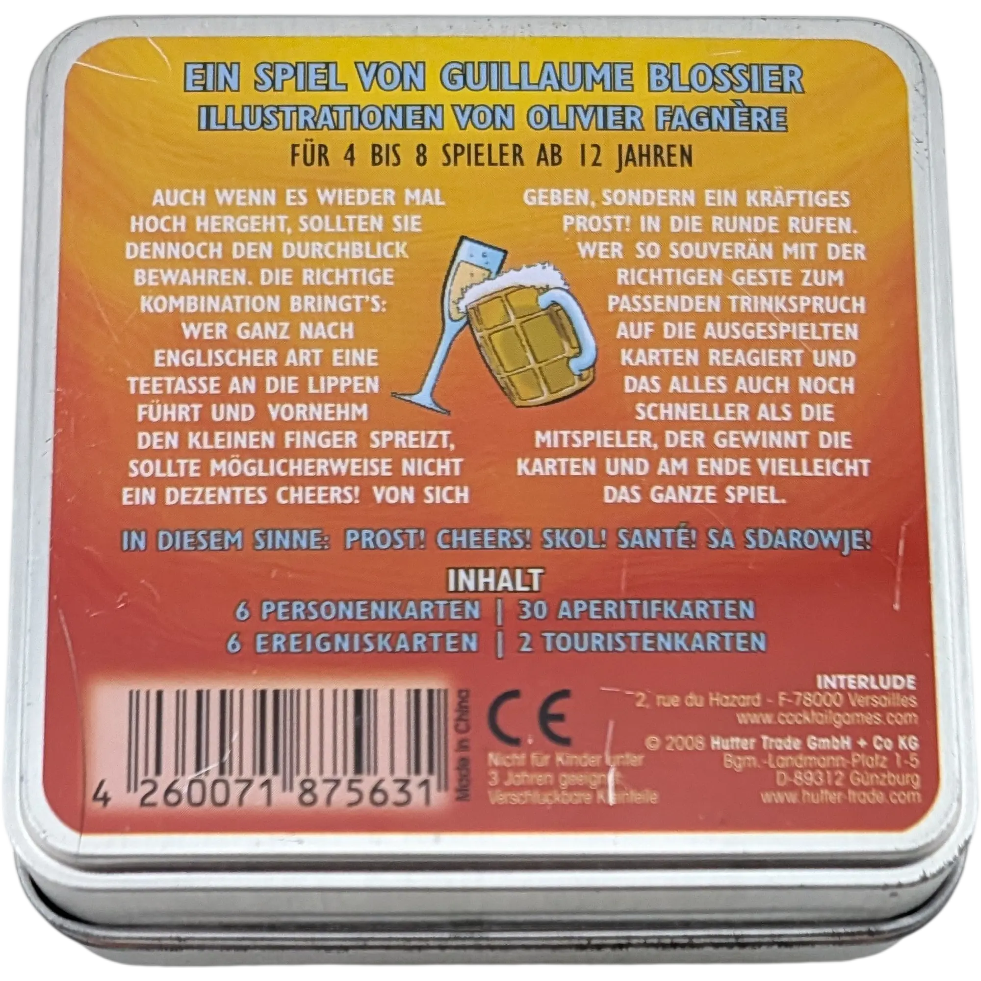 Hutter Trade Interlude Cin Cin Das Partyspiel Kartenspiel in Metalldose, Ansicht 2
