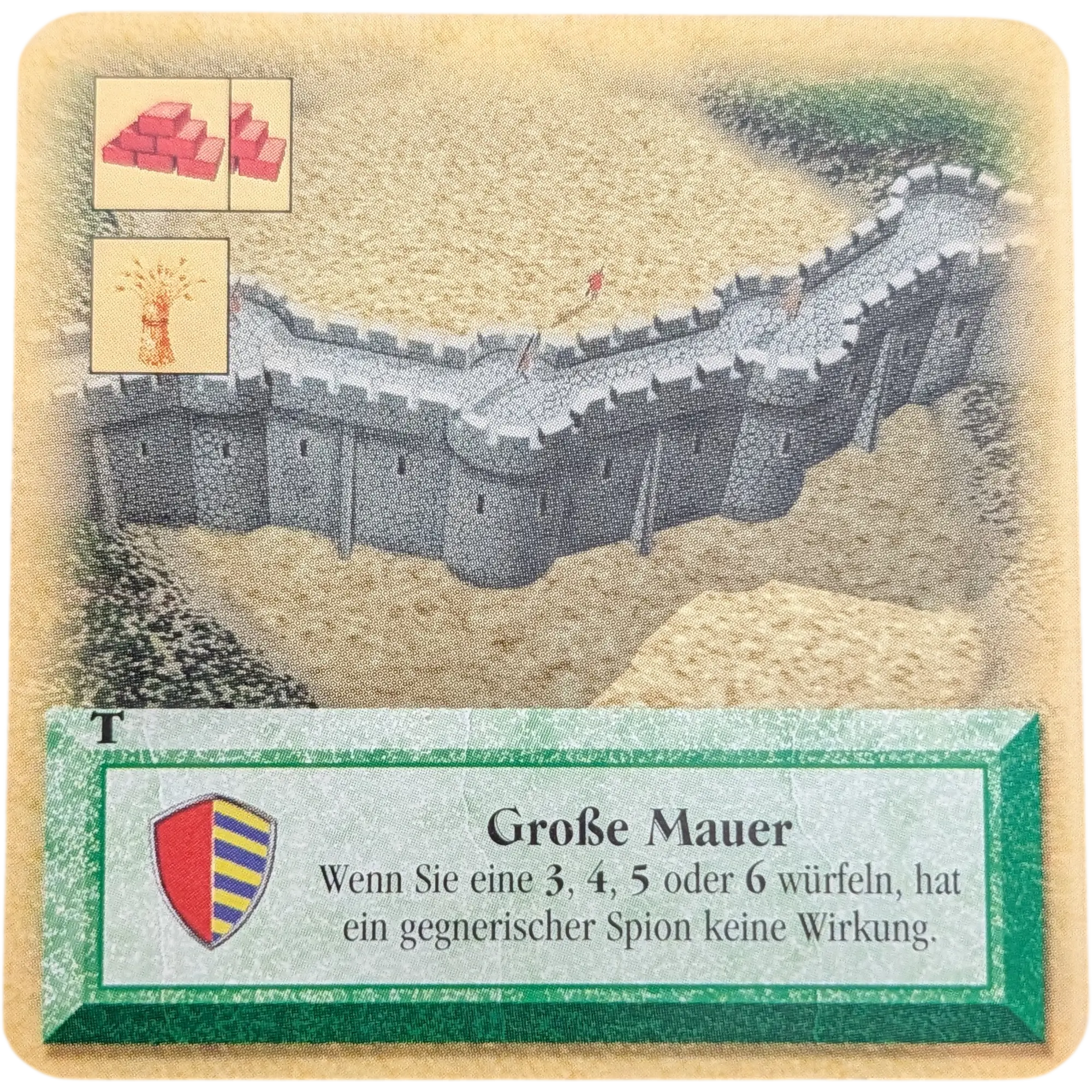 Kosmos Catan das Turnierset zum Kartenspiel Ersatzteile Karte Grün Große Mauer T