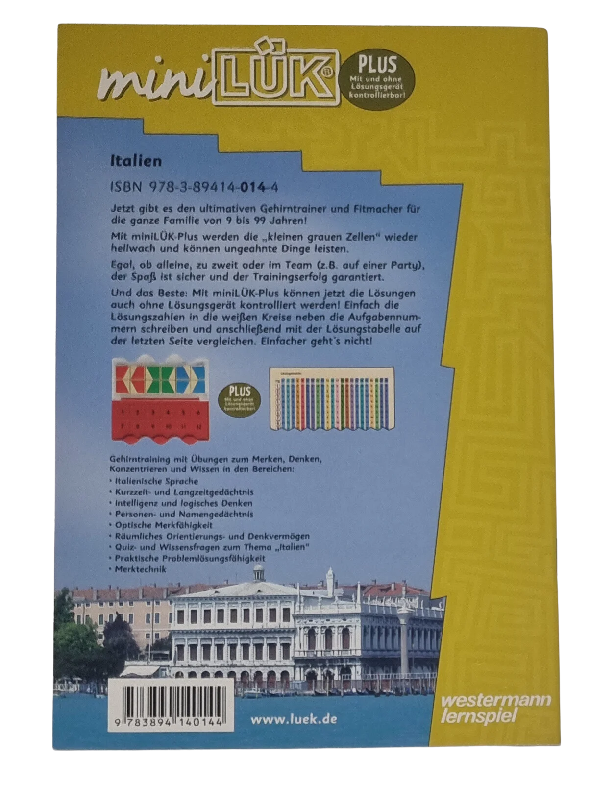 Mini Lük Plus Gehirn- und Intelligenztraining mit einer Reise durch Italien