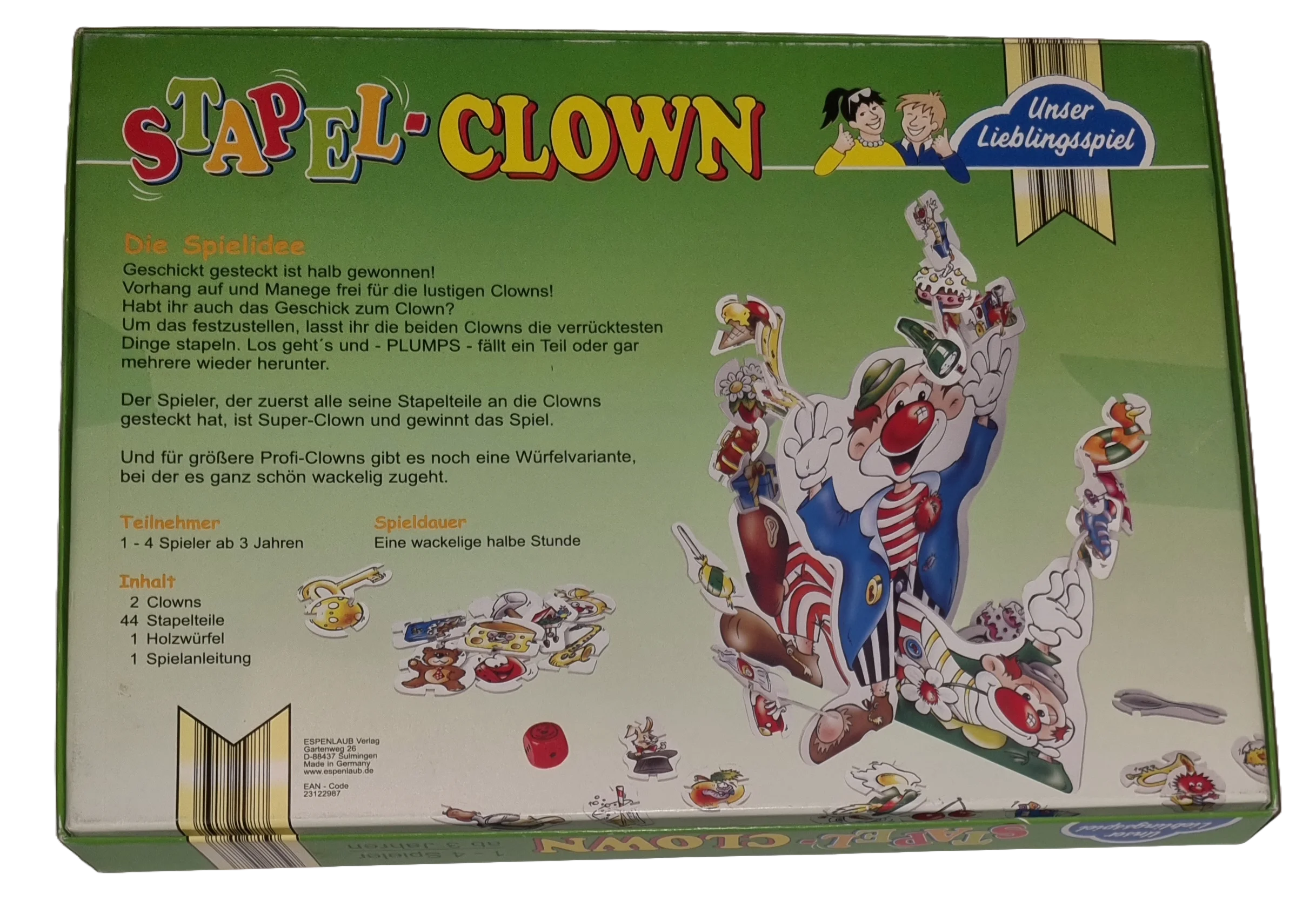 Espenlaub Verlag Unser Lieblingsspiel Pass auf, Stapel-Clown 