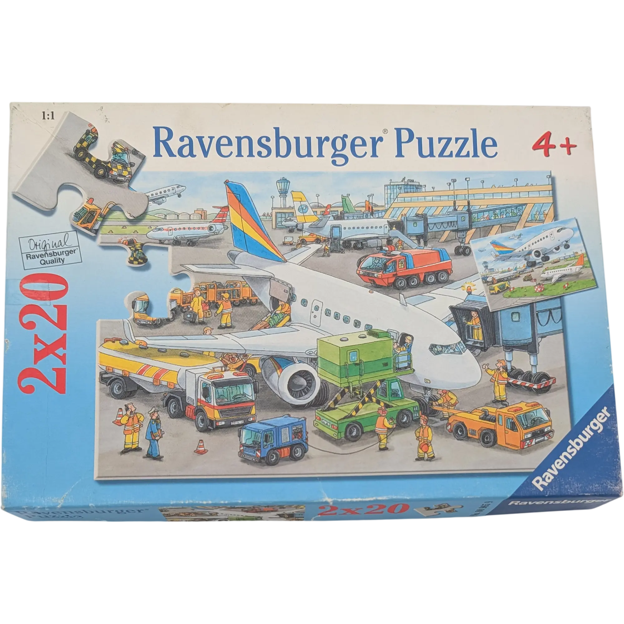 Ravensburger Puzzle 2 x 20 Teile 089659 Auf dem Flughafen