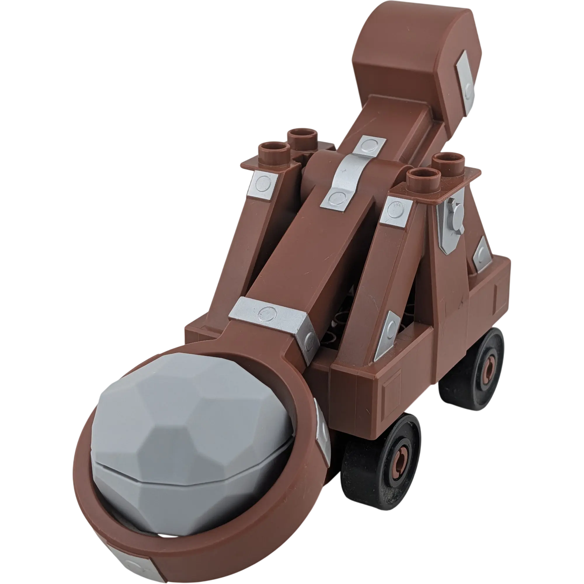 Lego Duplo Katapult mit Felsbrocken Dunkelbraun Steinschleuder